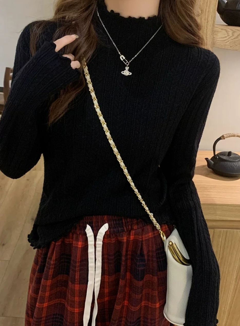 裏起毛ハーフネックメロウケーブルニット | 詳細画像11