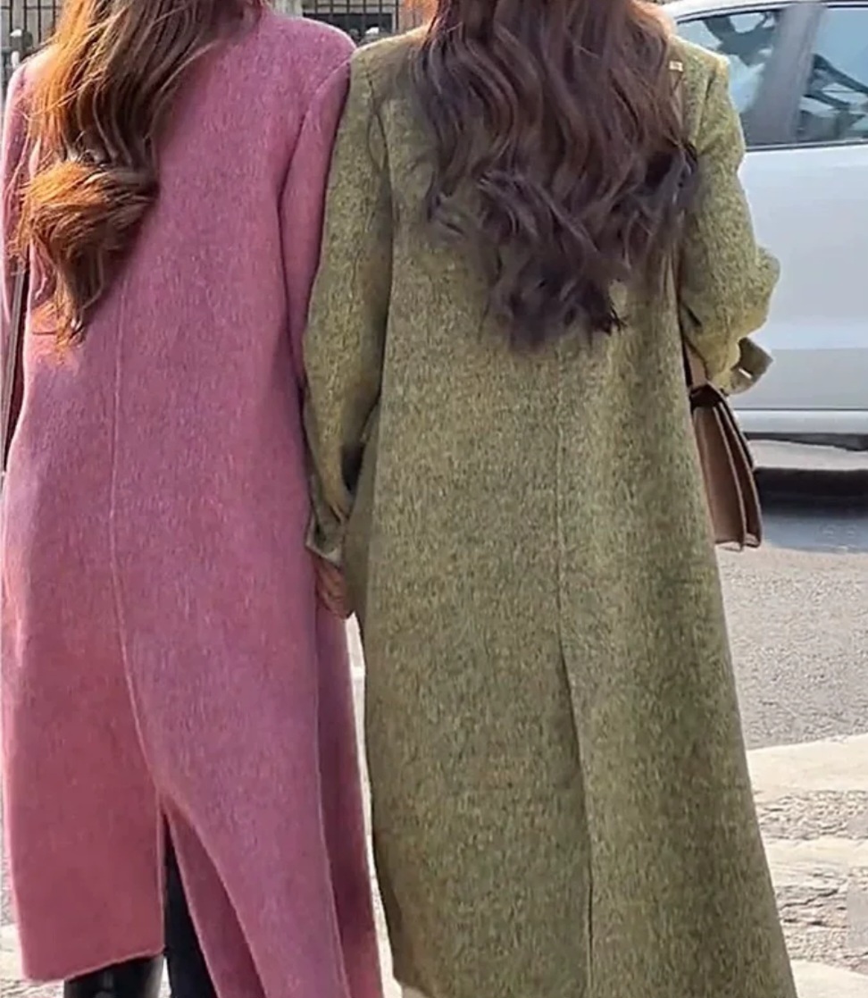 ウール混ボタンテーラードカラーロングコート | 詳細画像10