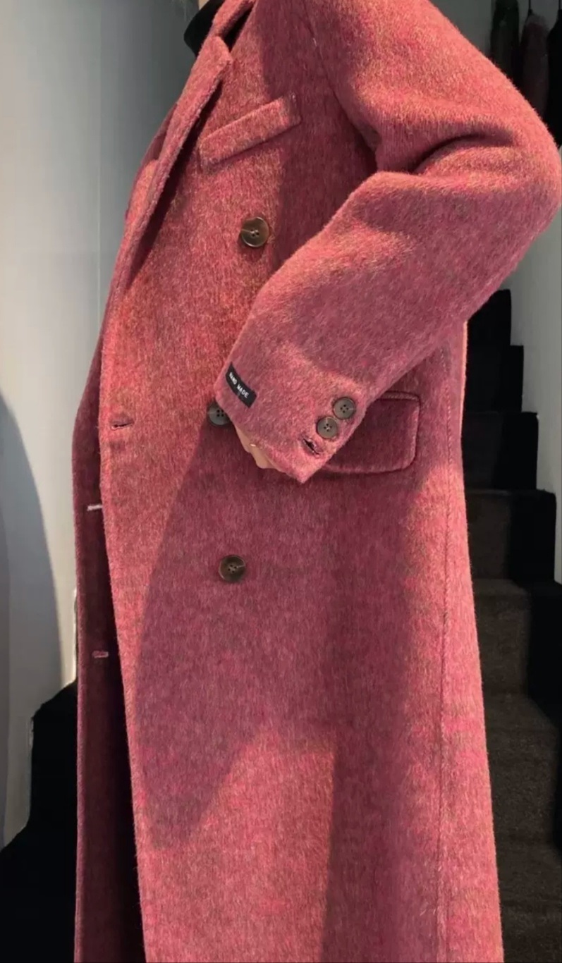 ウール混ボタンテーラードカラーロングコート | 詳細画像13