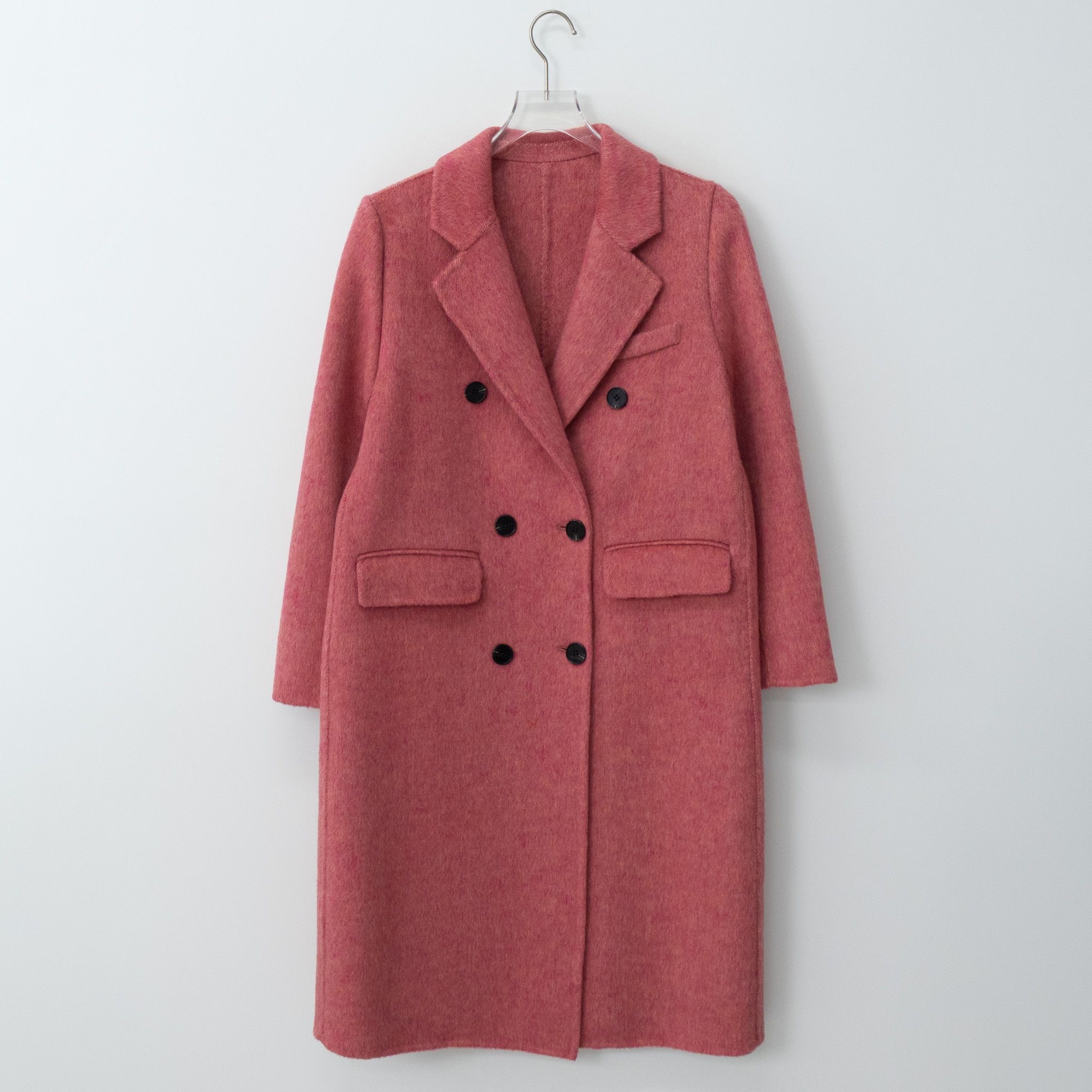 ウール混ボタンテーラードカラーロングコート | 詳細画像16