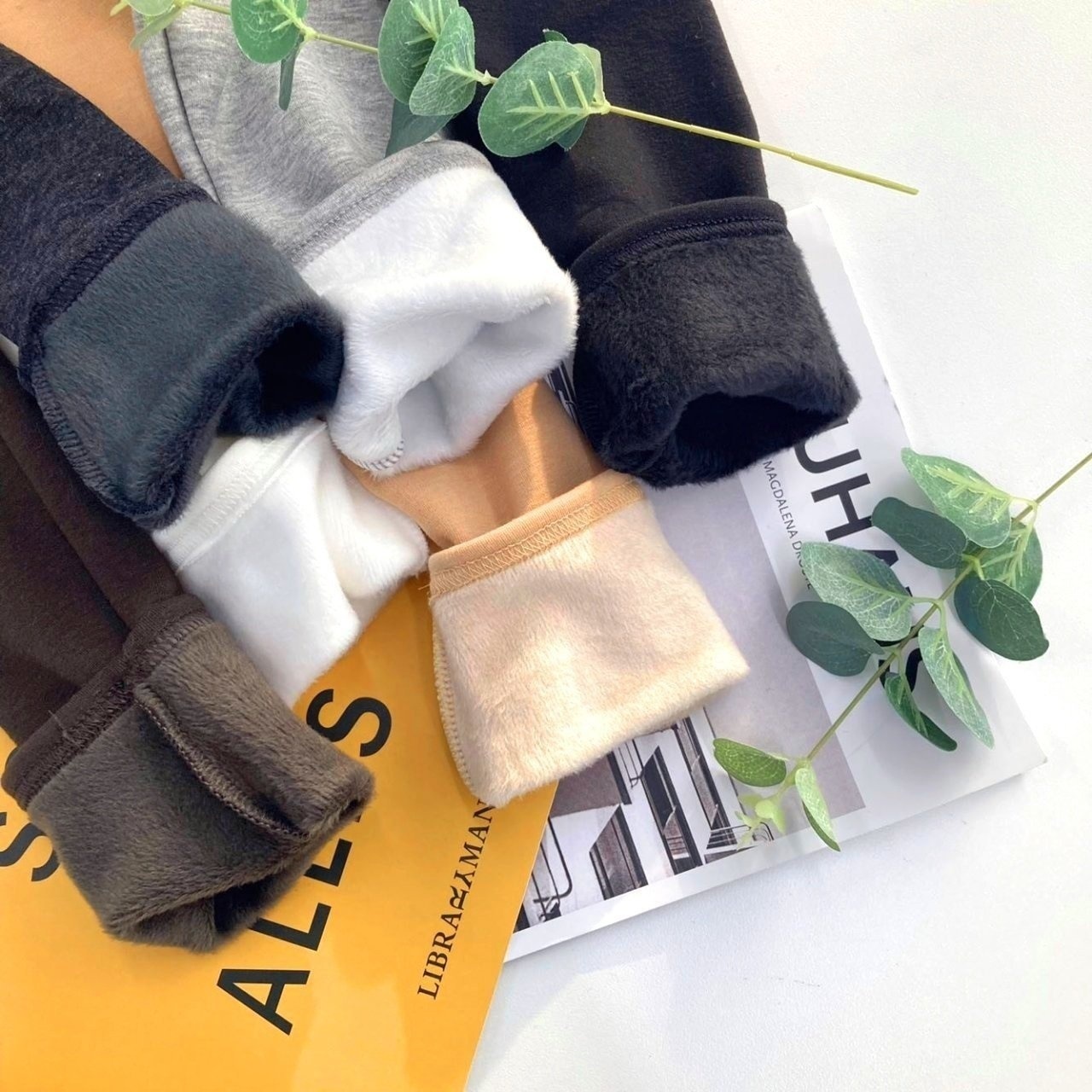 ファー裏地ウエストゴムスリムレギンス | 詳細画像2