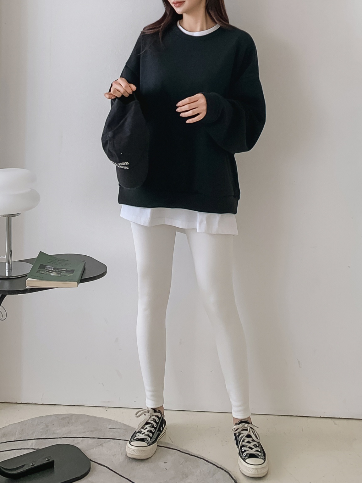 ファー裏地ウエストゴムスリムレギンス | 詳細画像3