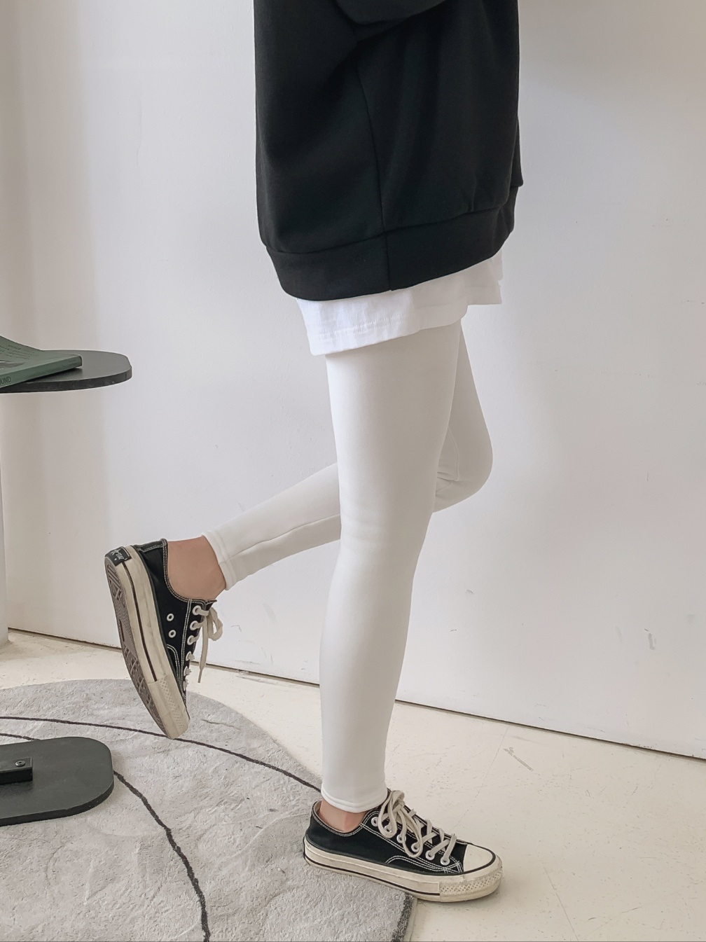 ファー裏地ウエストゴムスリムレギンス | 詳細画像6