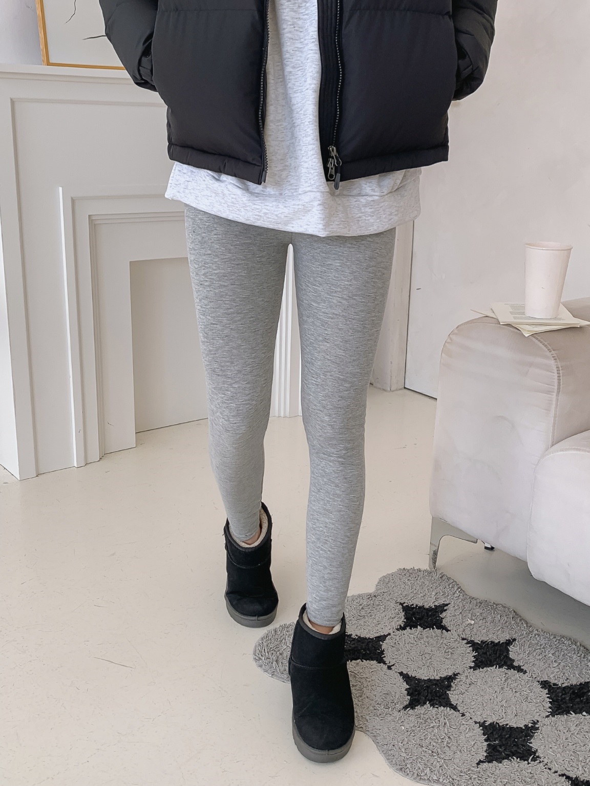 ファー裏地ウエストゴムスリムレギンス | 詳細画像11