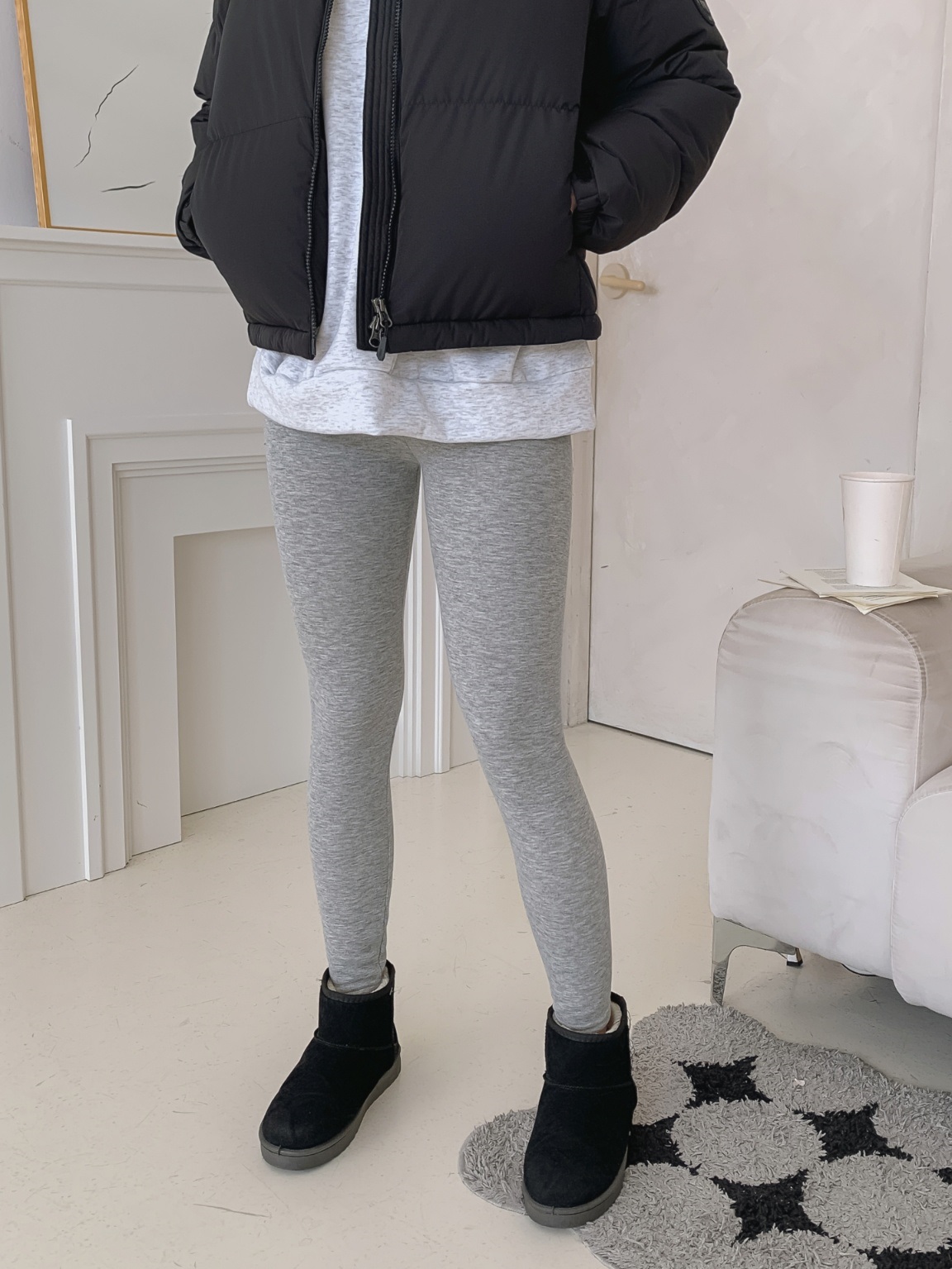 ファー裏地ウエストゴムスリムレギンス | 詳細画像12