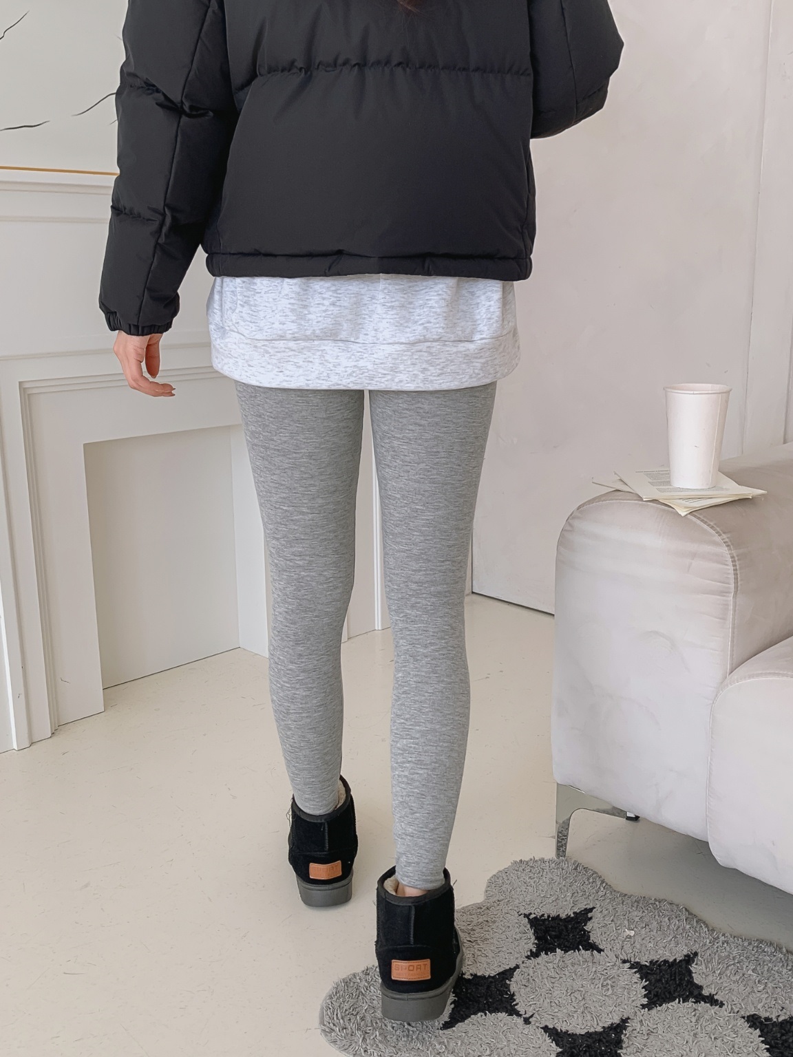 ファー裏地ウエストゴムスリムレギンス | 詳細画像13