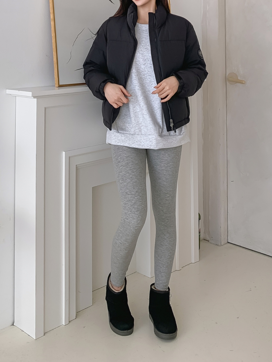 ファー裏地ウエストゴムスリムレギンス | 詳細画像14