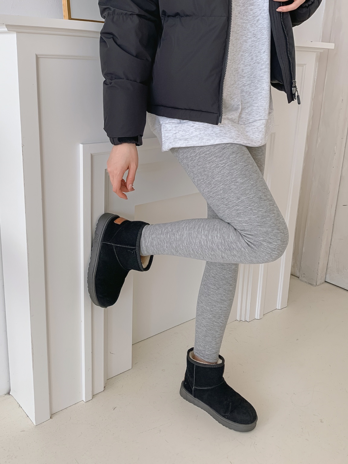 ファー裏地ウエストゴムスリムレギンス | 詳細画像15