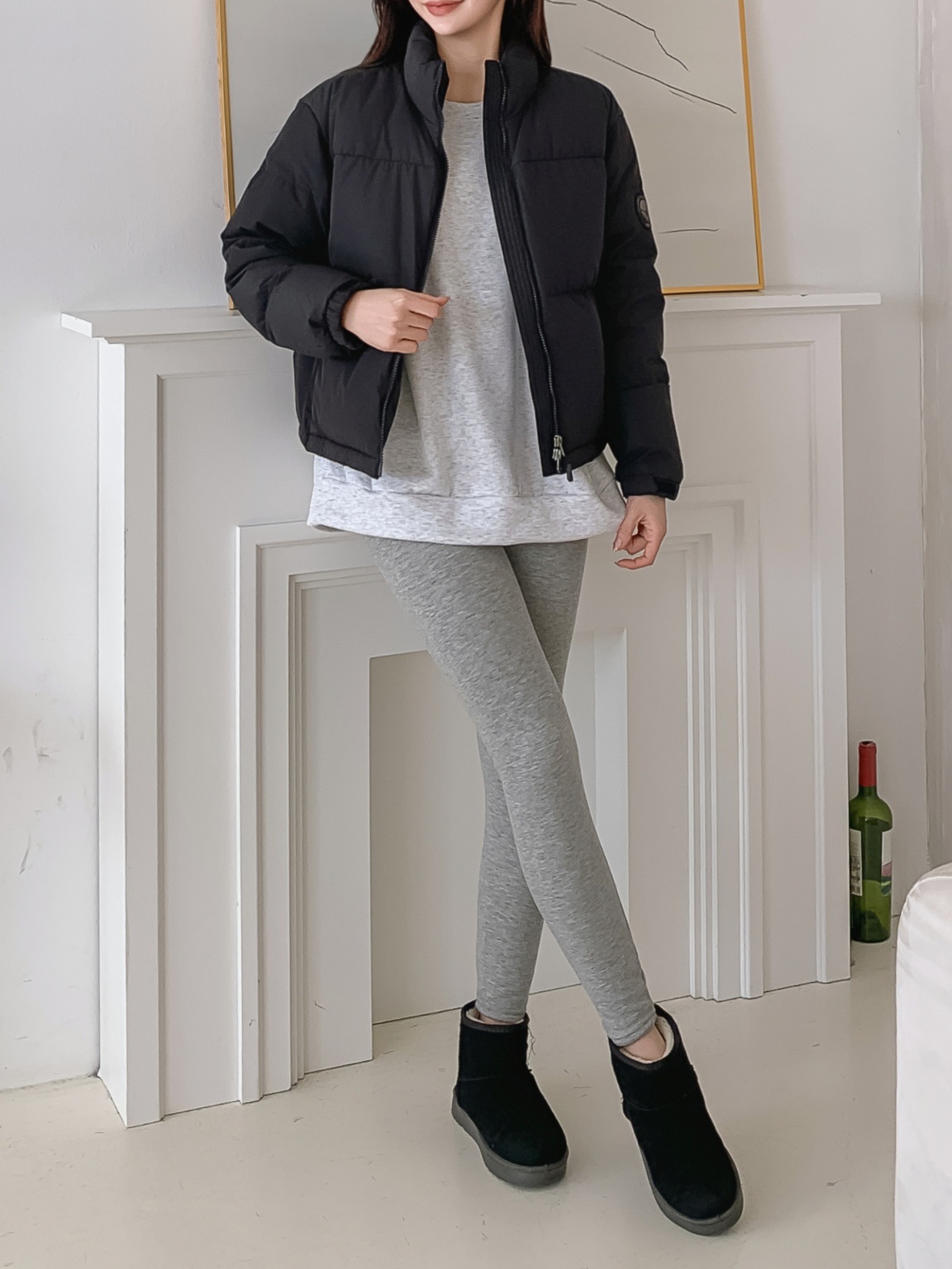 ファー裏地ウエストゴムスリムレギンス | 詳細画像16