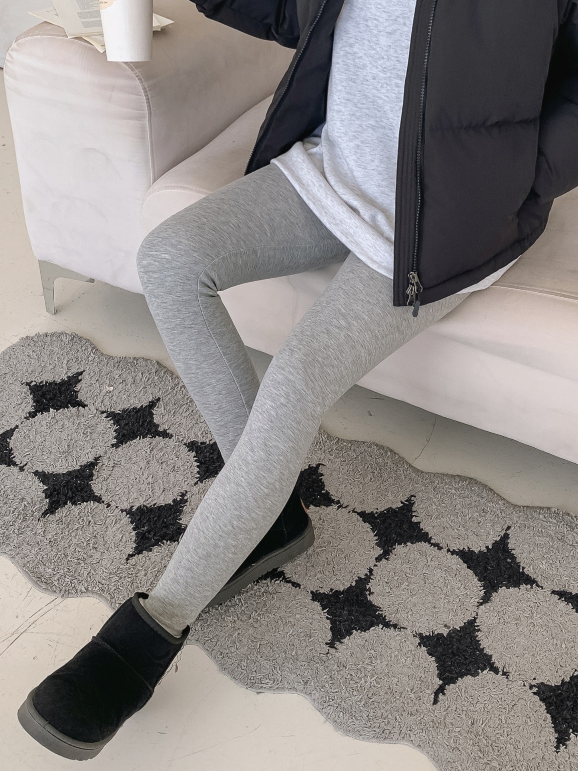 ファー裏地ウエストゴムスリムレギンス | 詳細画像17