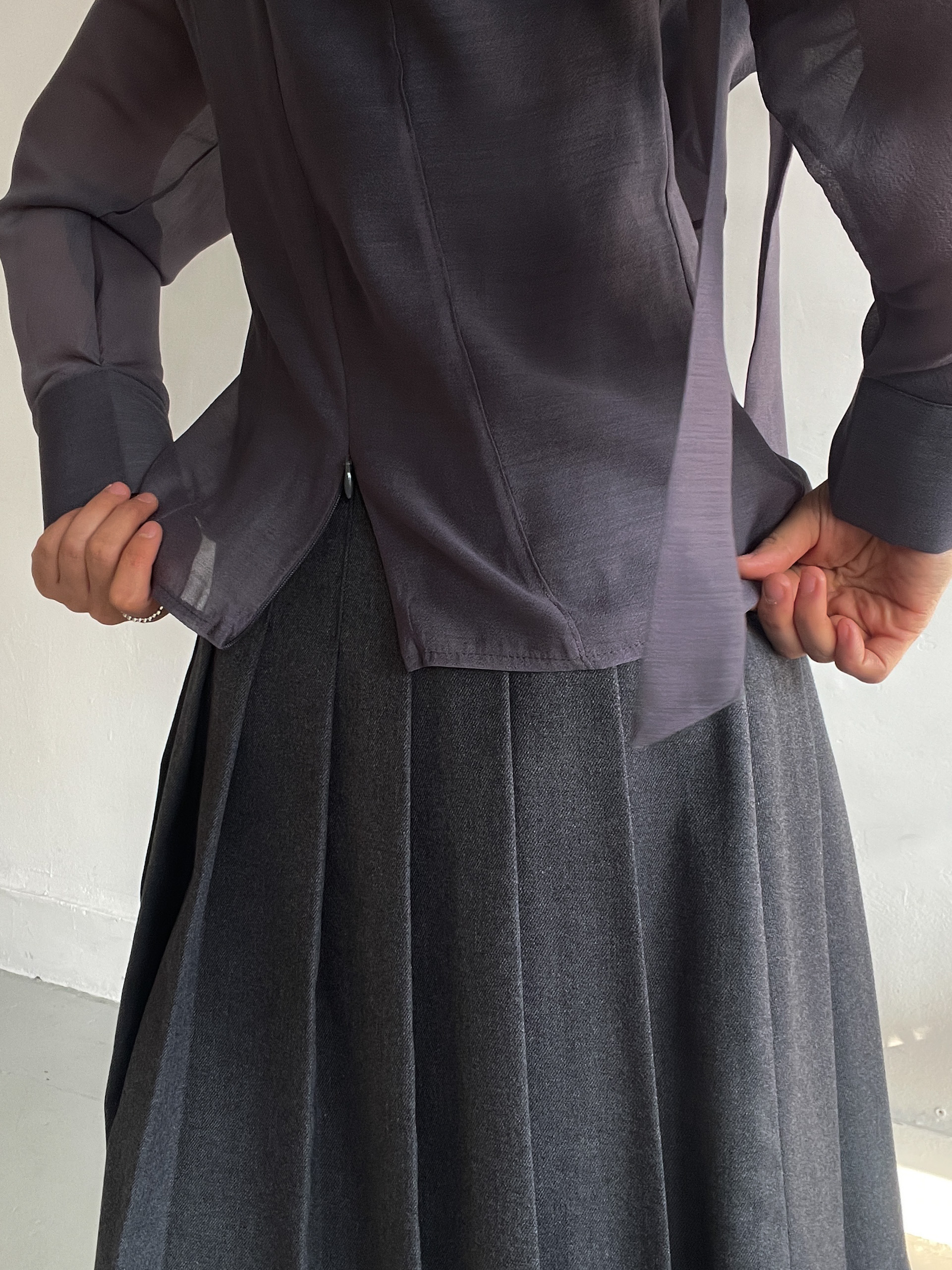 シースルーボウタイ長袖ブラウス | 詳細画像6