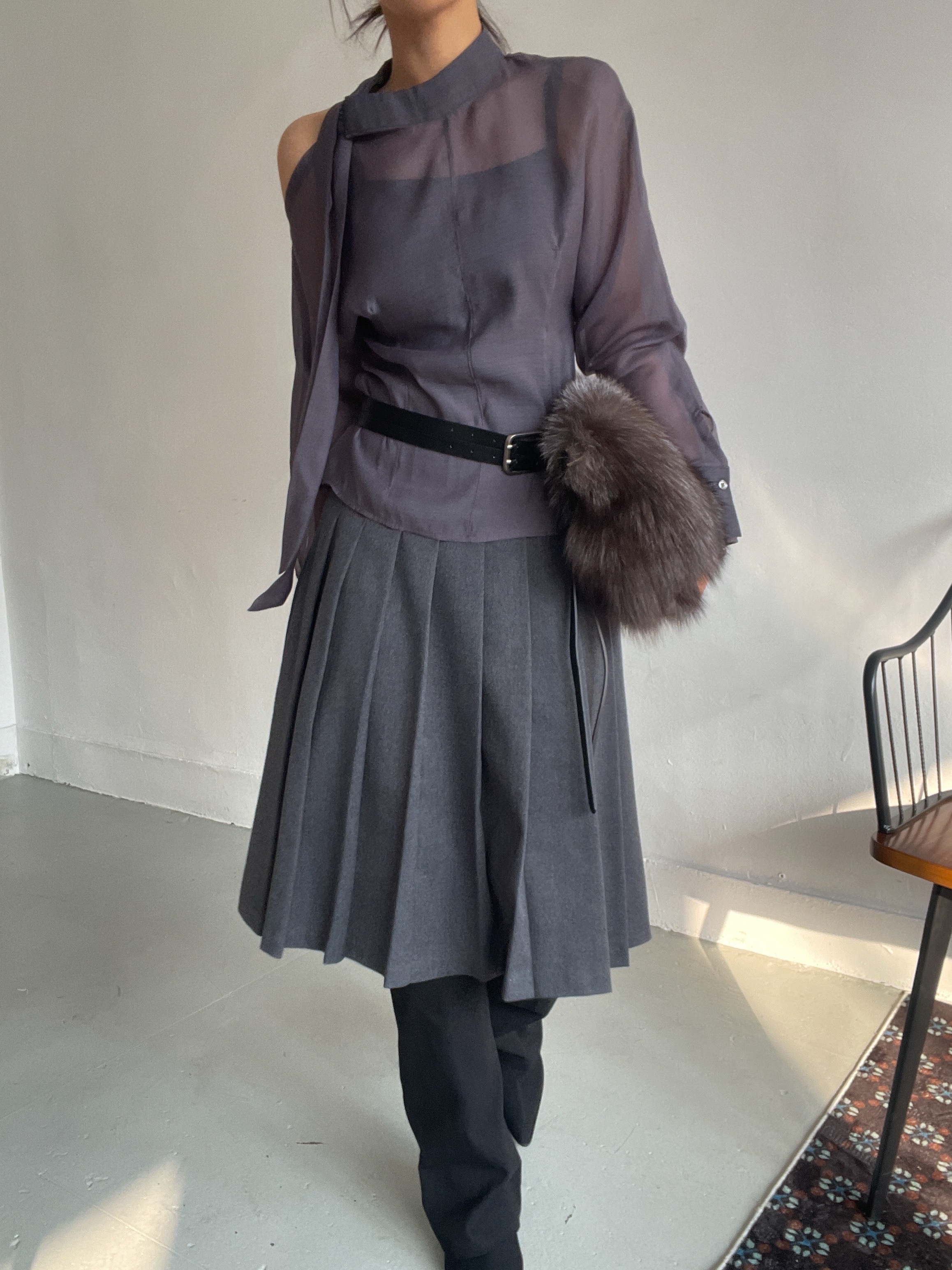 シースルーボウタイ長袖ブラウス | 詳細画像10