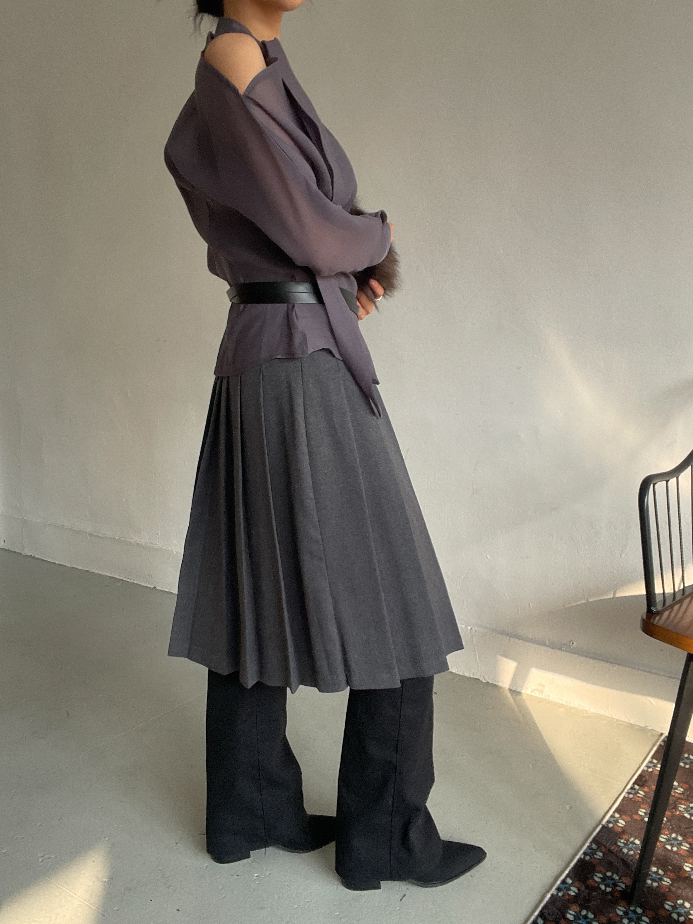 シースルーボウタイ長袖ブラウス | 詳細画像11