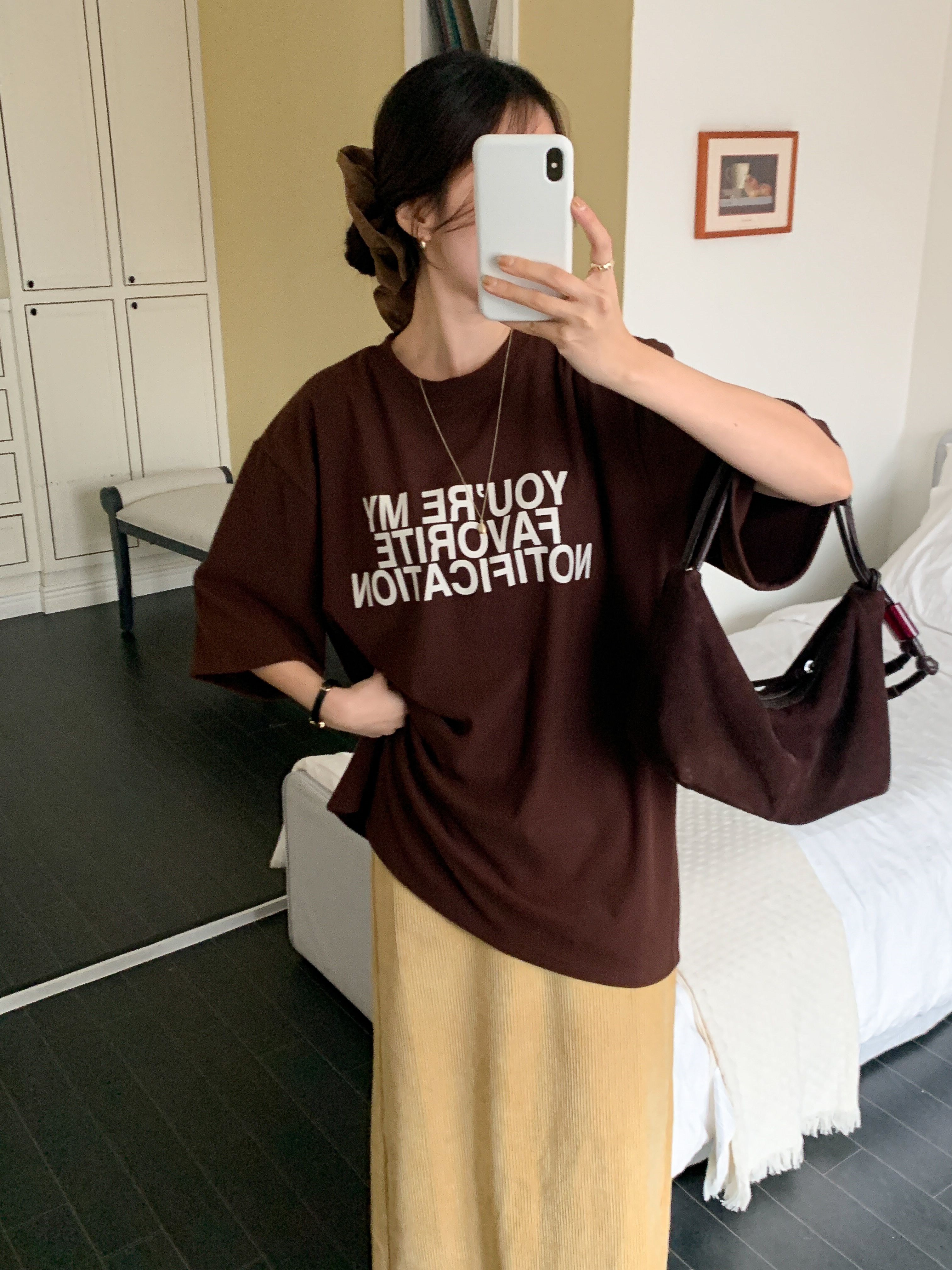 裏起毛ラウンドネックボクシー長袖ロゴTシャツ | 詳細画像6