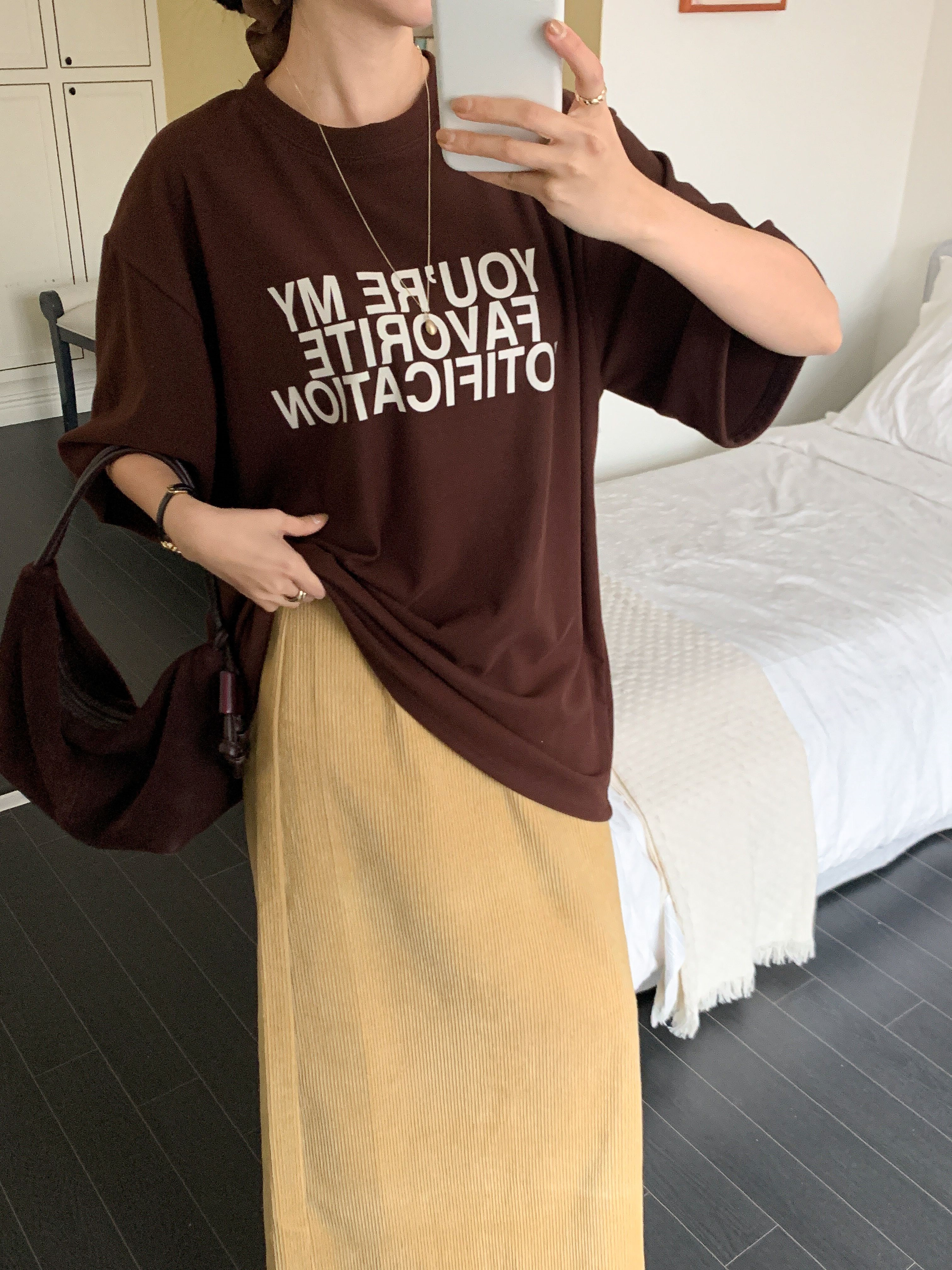 裏起毛ラウンドネックボクシー長袖ロゴTシャツ | 詳細画像7