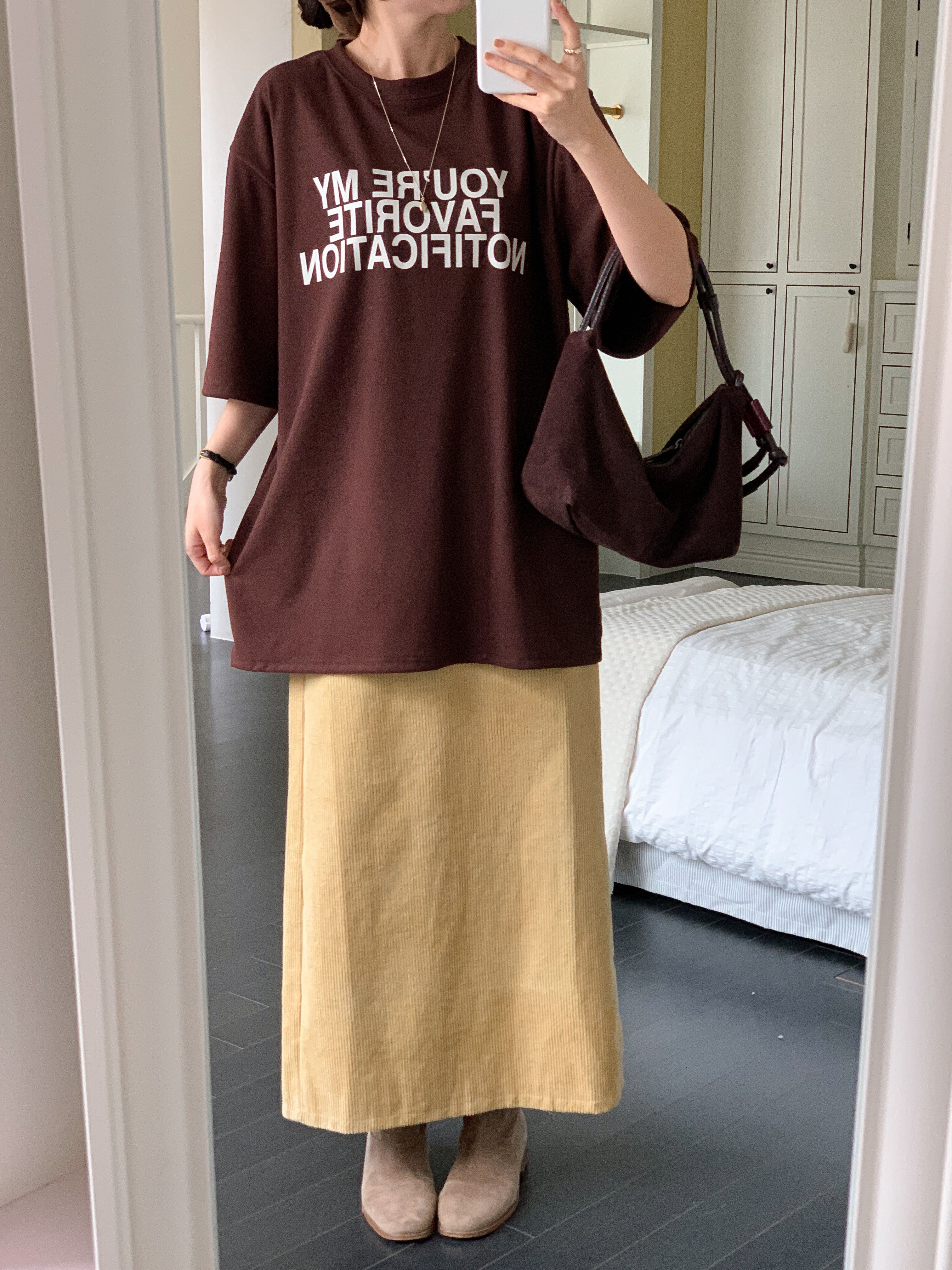 裏起毛ラウンドネックボクシー長袖ロゴTシャツ | 詳細画像8