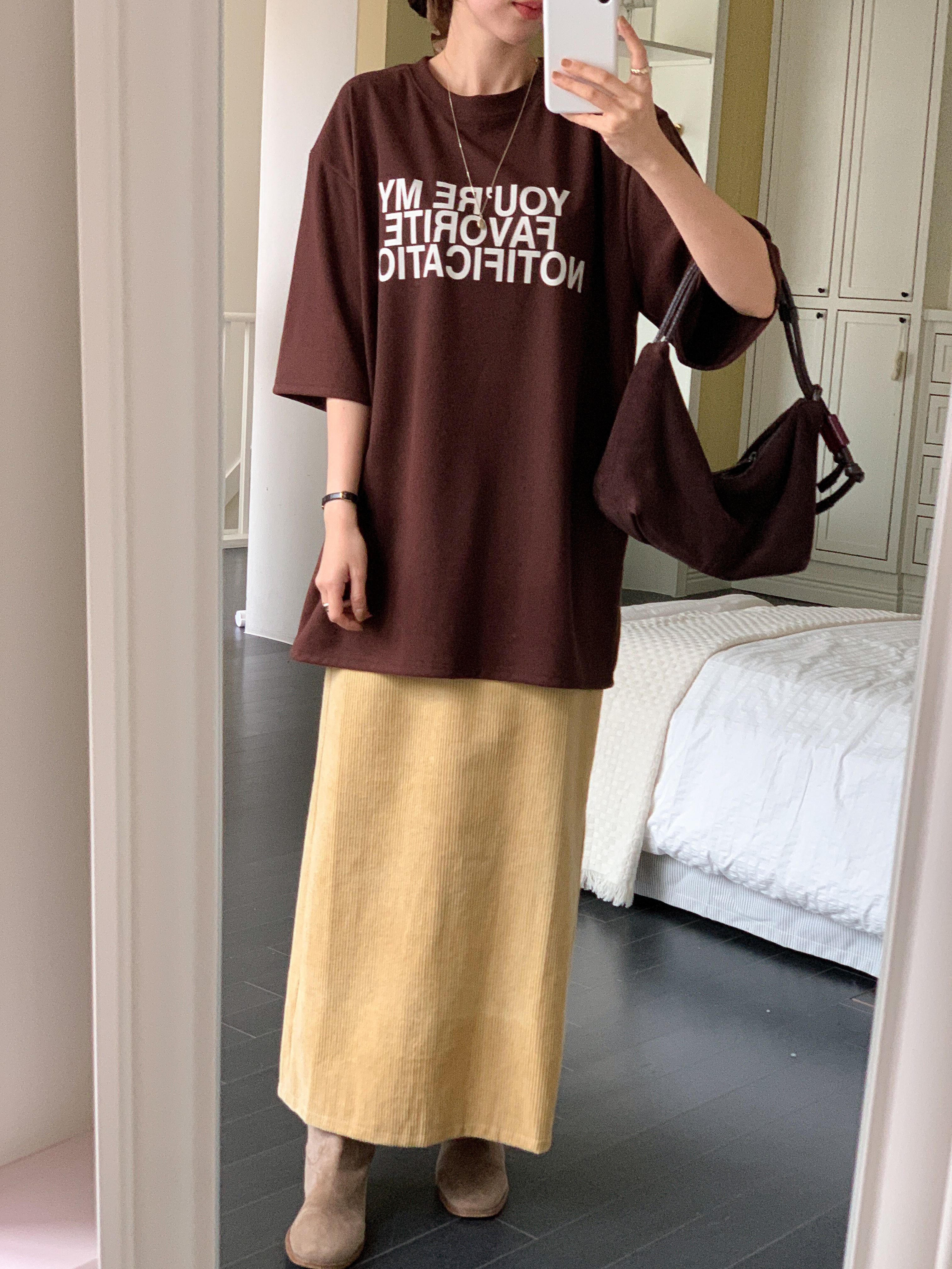 裏起毛ラウンドネックボクシー長袖ロゴTシャツ | 詳細画像10