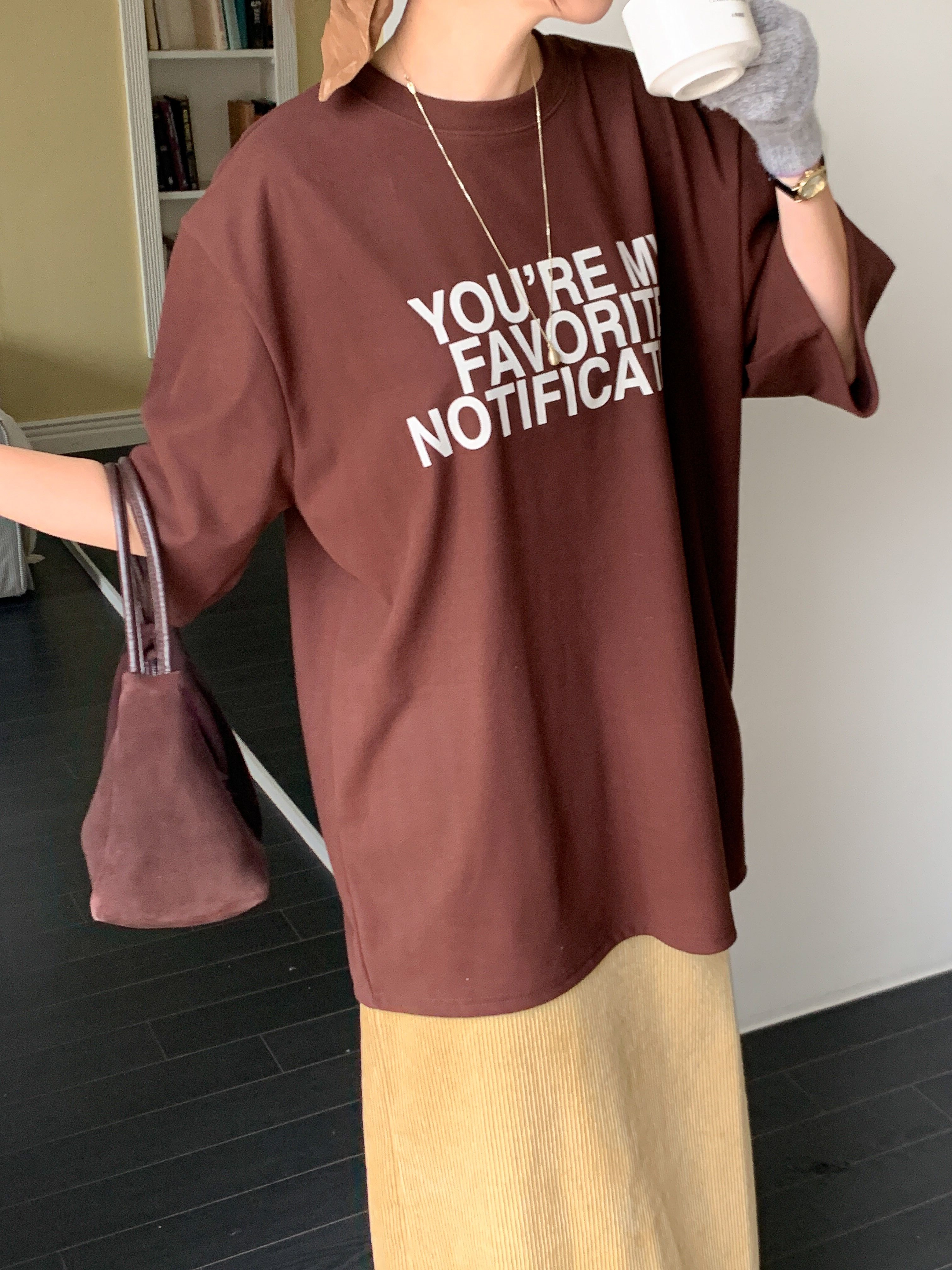 裏起毛ラウンドネックボクシー長袖ロゴTシャツ | 詳細画像14