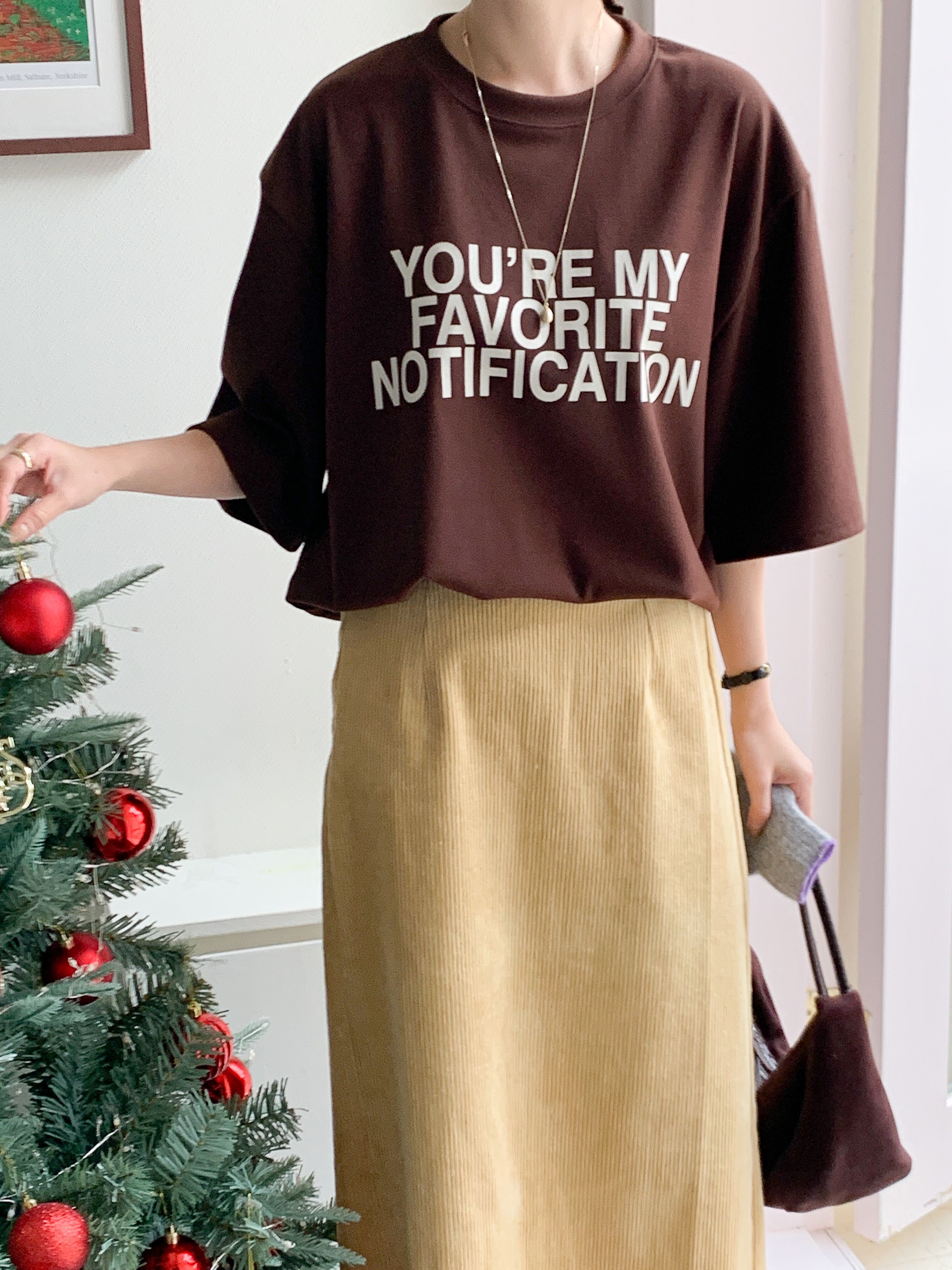 裏起毛ラウンドネックボクシー長袖ロゴTシャツ | 詳細画像15