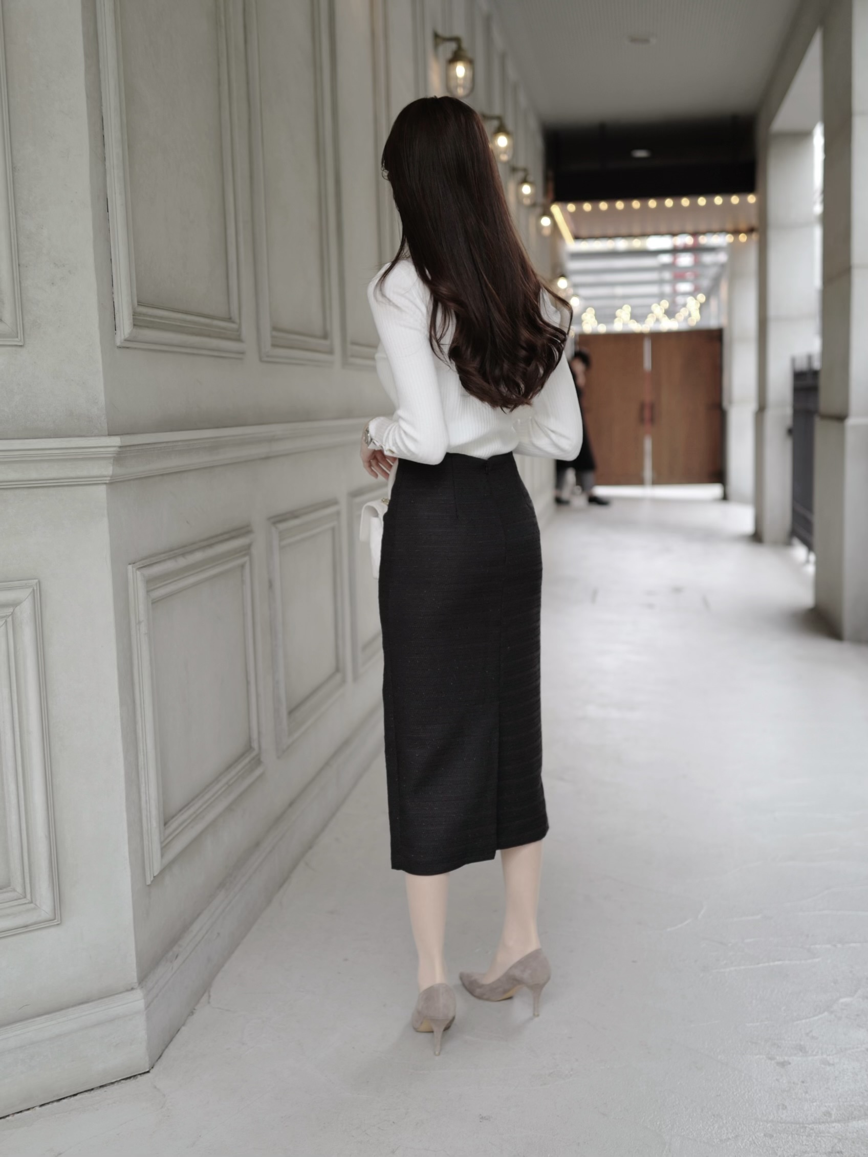 ゴールドボタン長袖リブニット | 詳細画像7