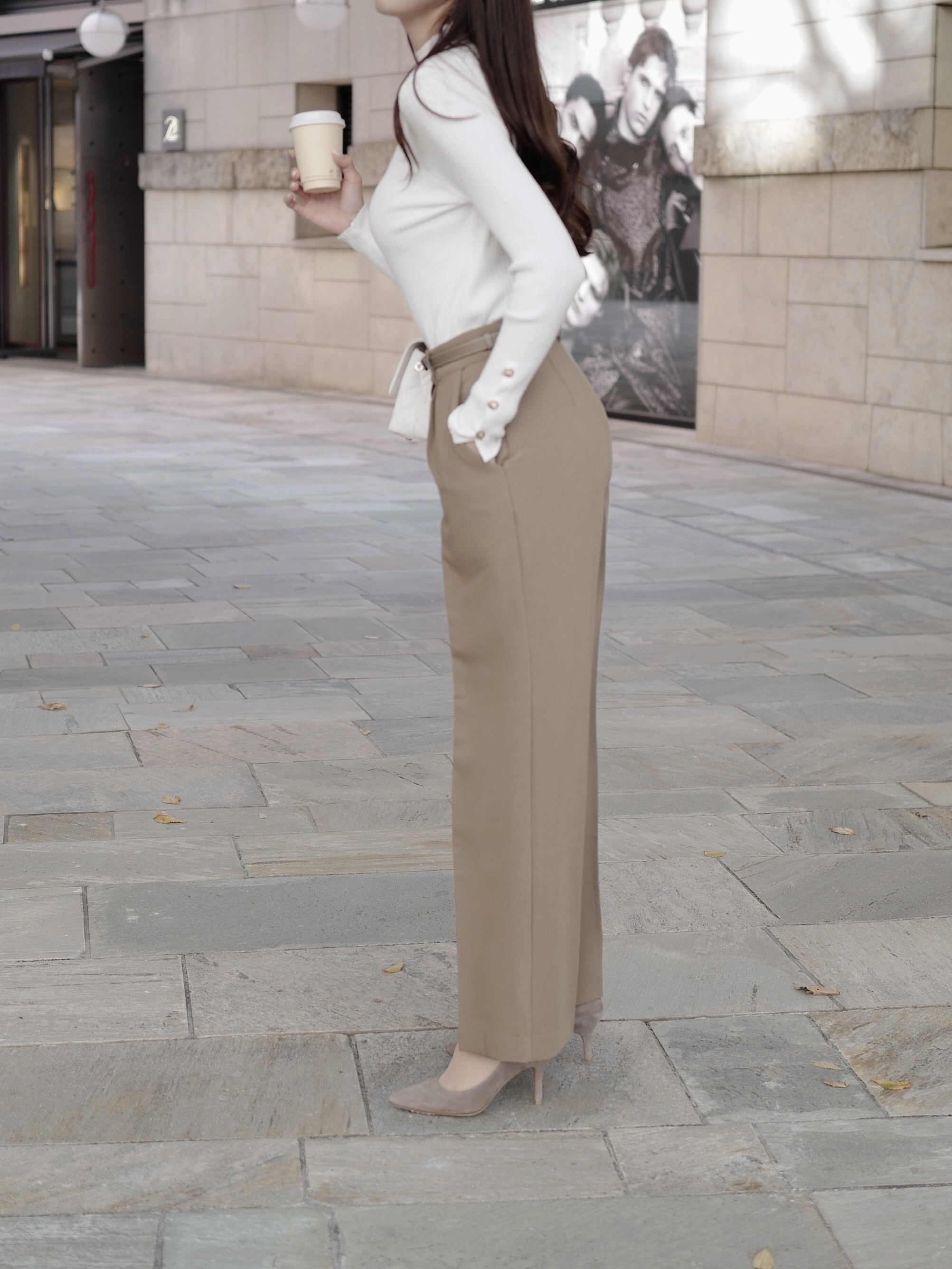 ゴールドボタン長袖リブニット | 詳細画像14