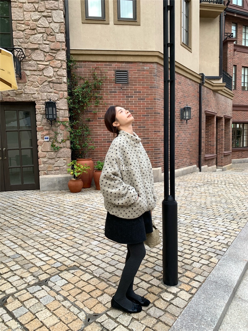 ボアジップアップハイネックドローストリングポケット長袖ジャンパー | 詳細画像13