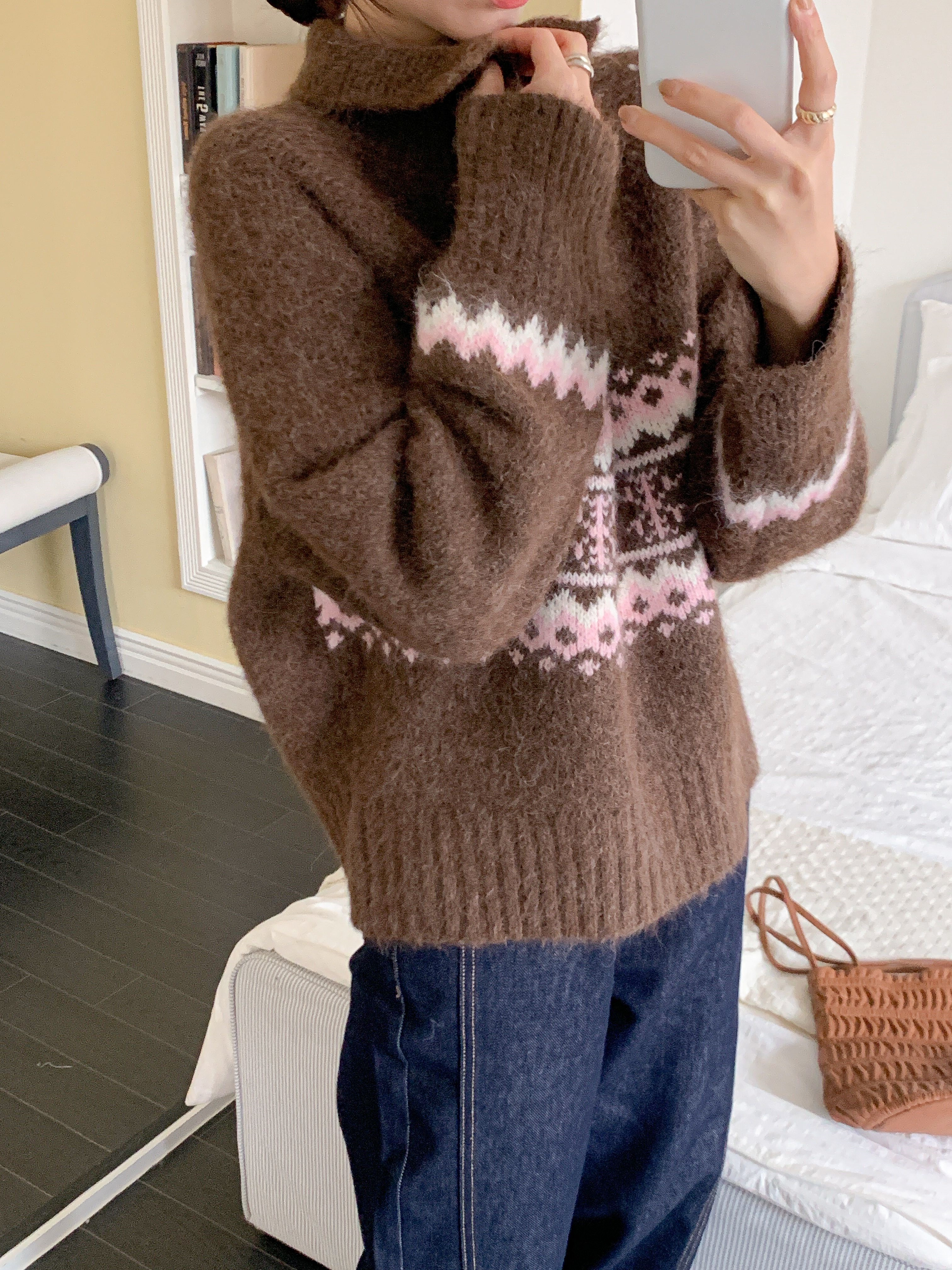 カラー長袖ノルディックニット | 詳細画像2