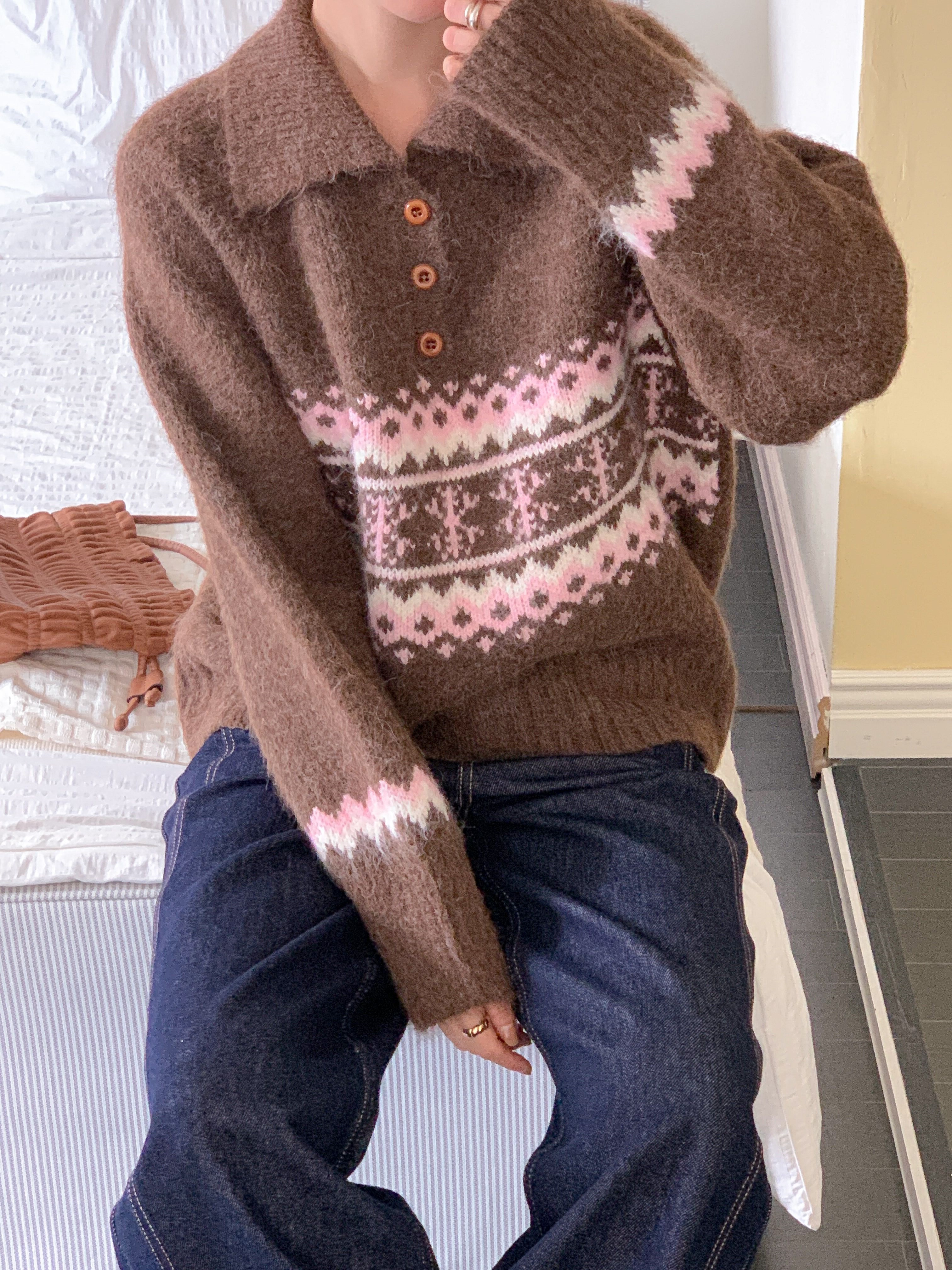 カラー長袖ノルディックニット | 詳細画像7