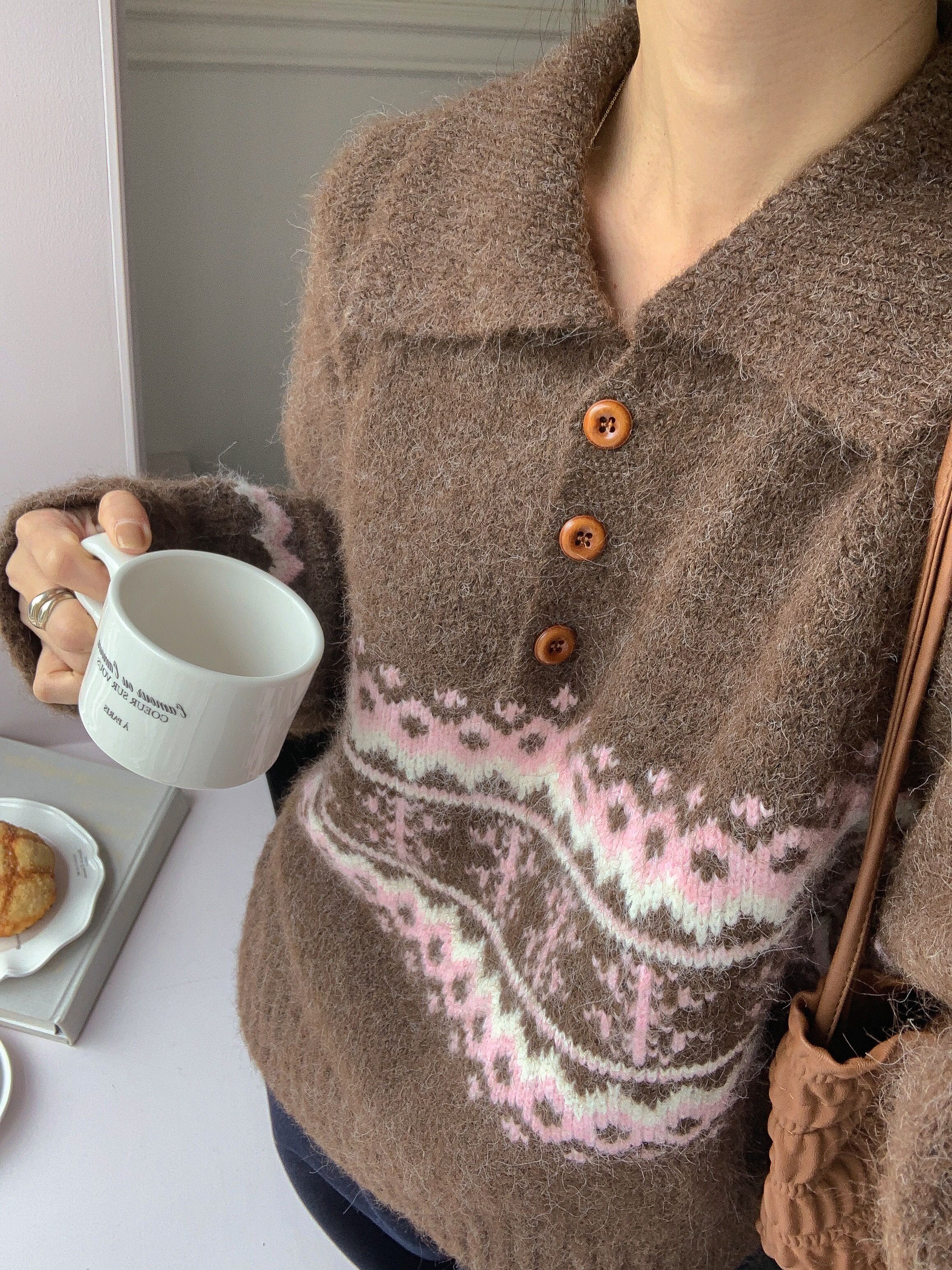 カラー長袖ノルディックニット | 詳細画像9