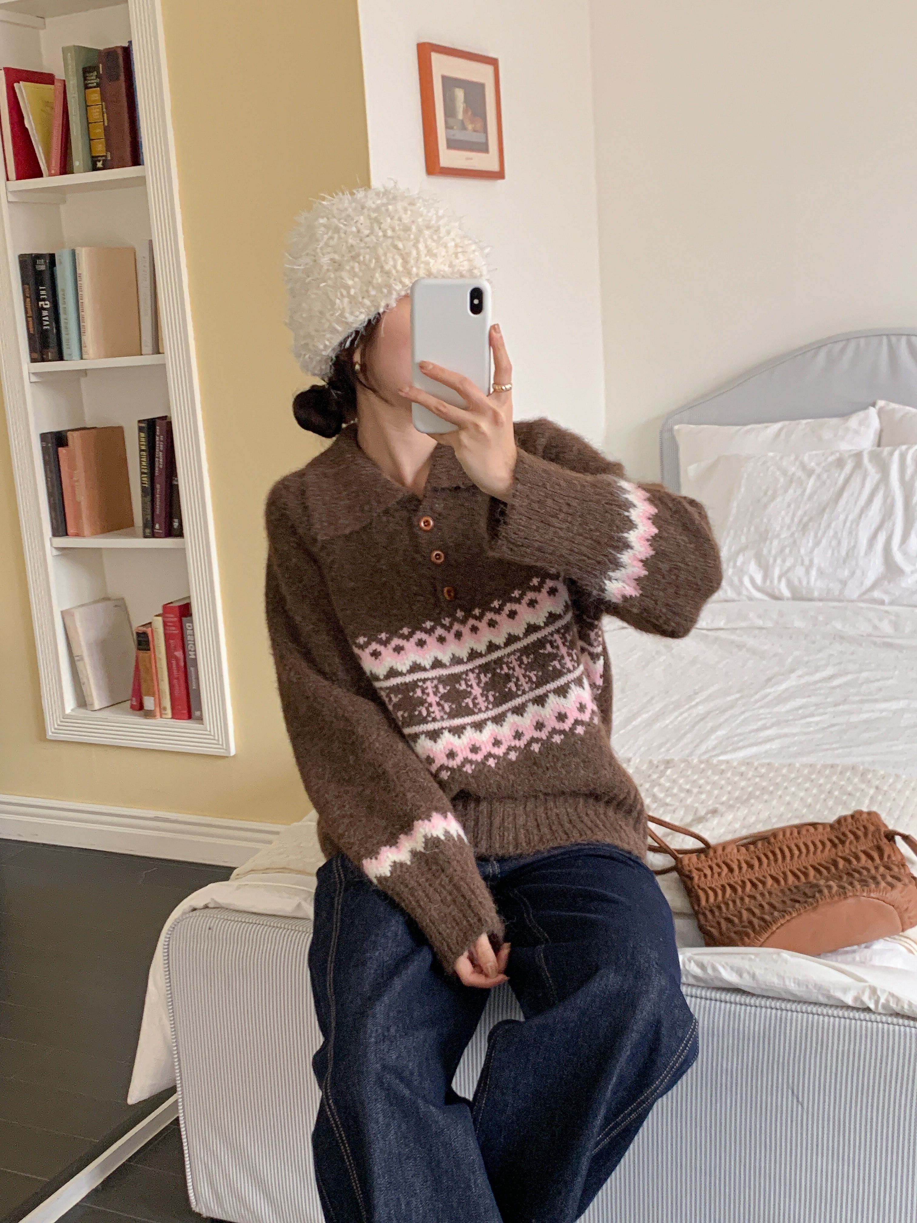 カラー長袖ノルディックニット | 詳細画像11