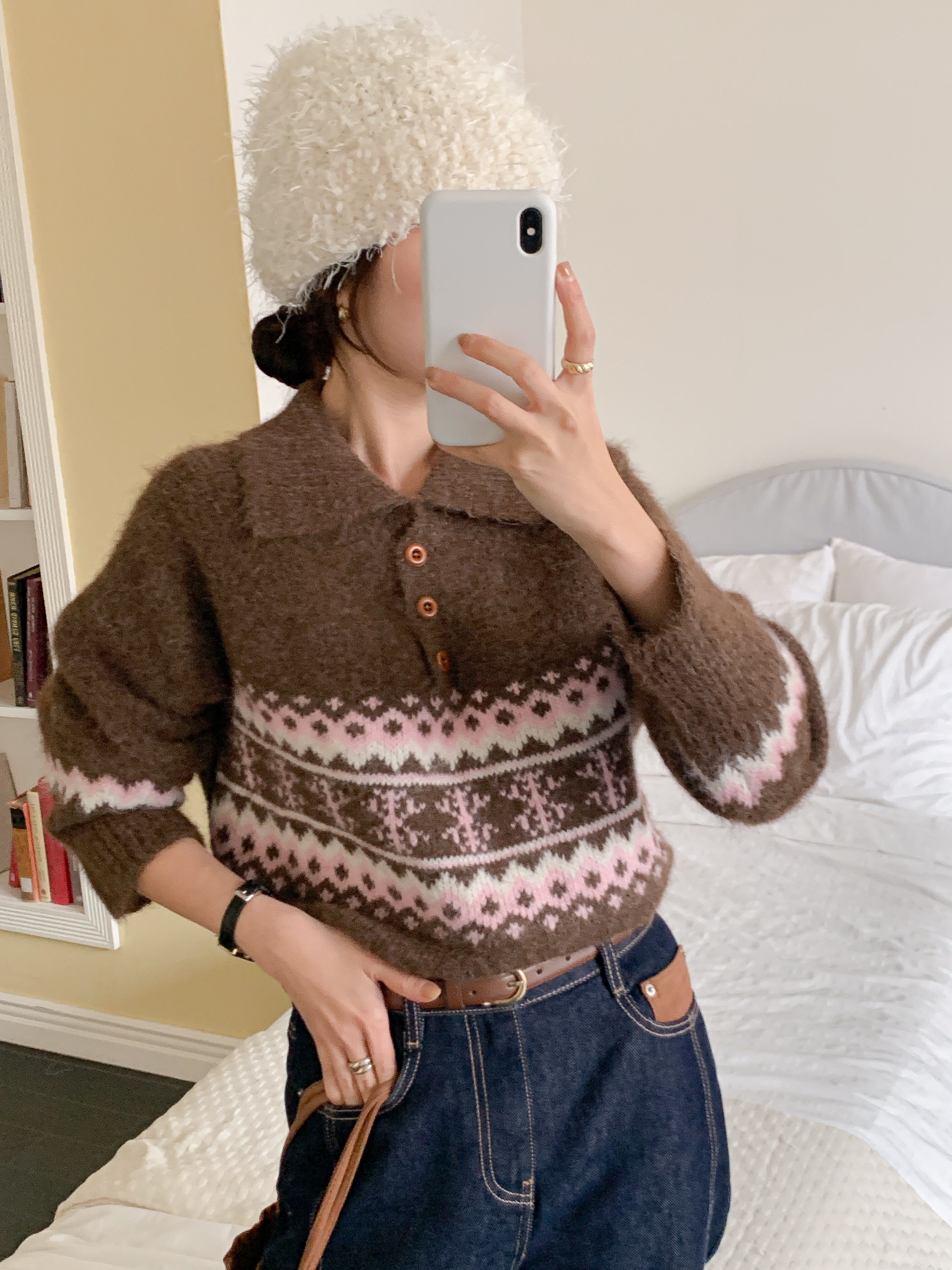 カラー長袖ノルディックニット | 詳細画像16