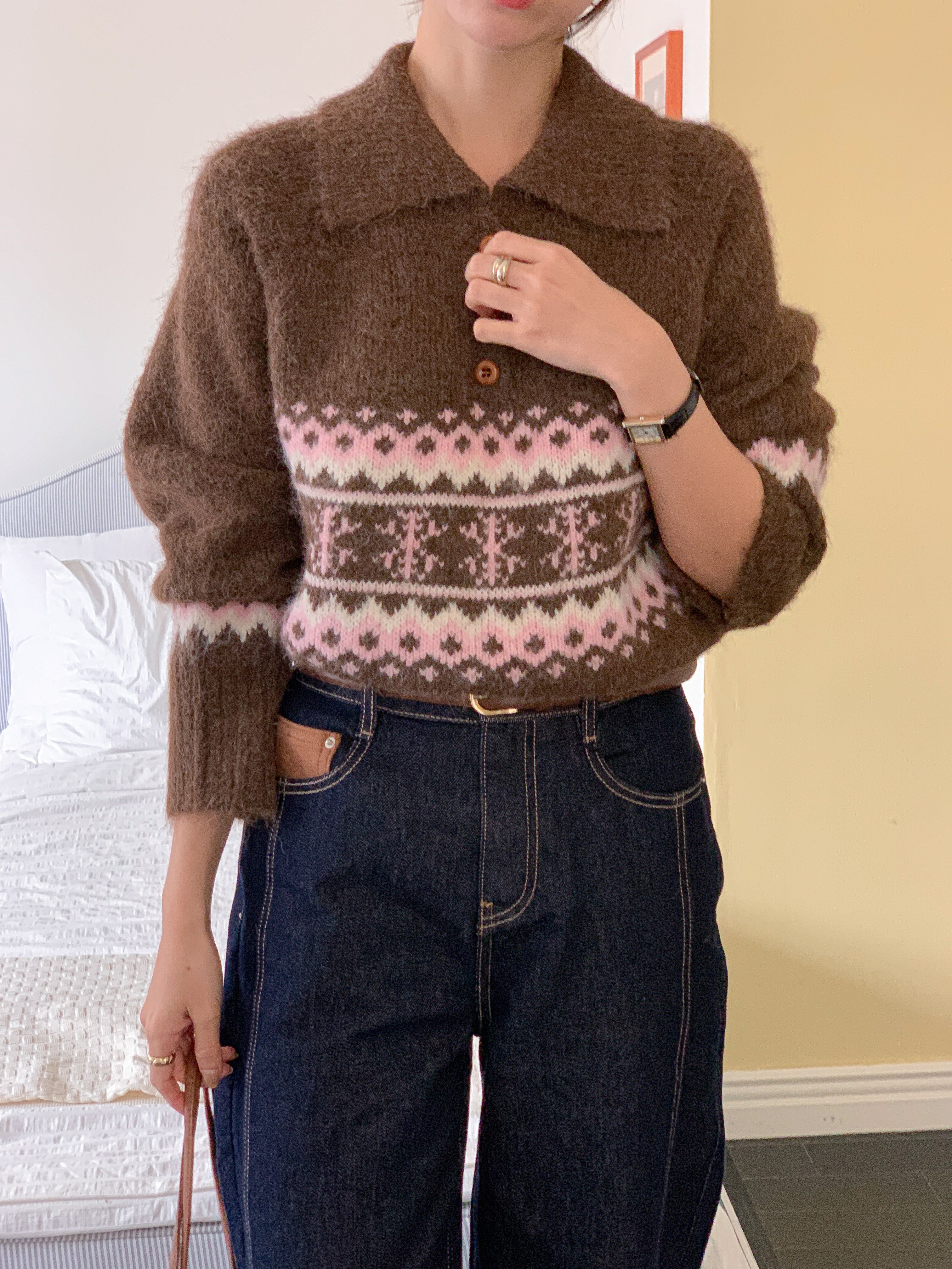 カラー長袖ノルディックニット | 詳細画像17