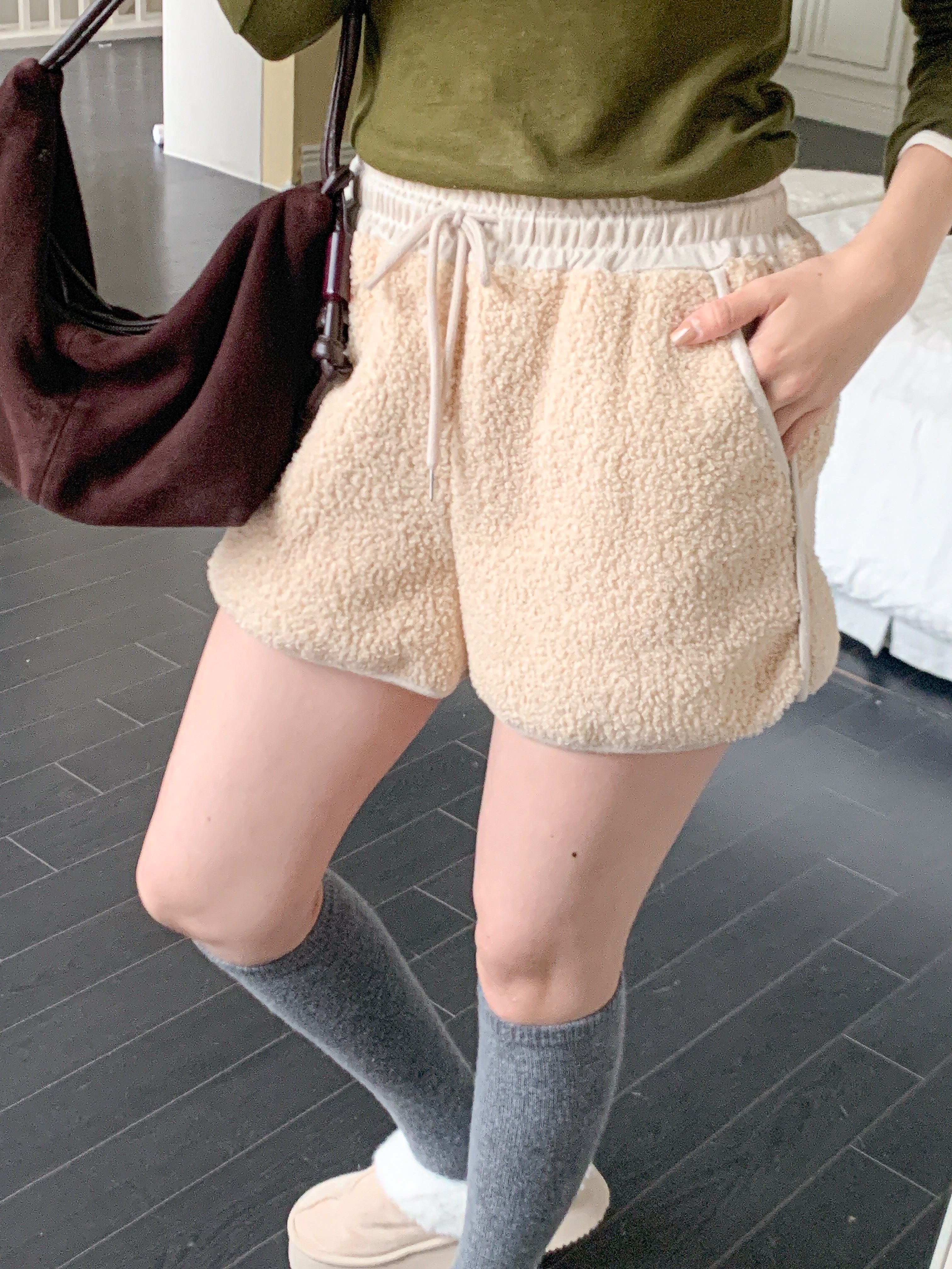 ボアウエストゴムショートショートパンツ | 詳細画像3