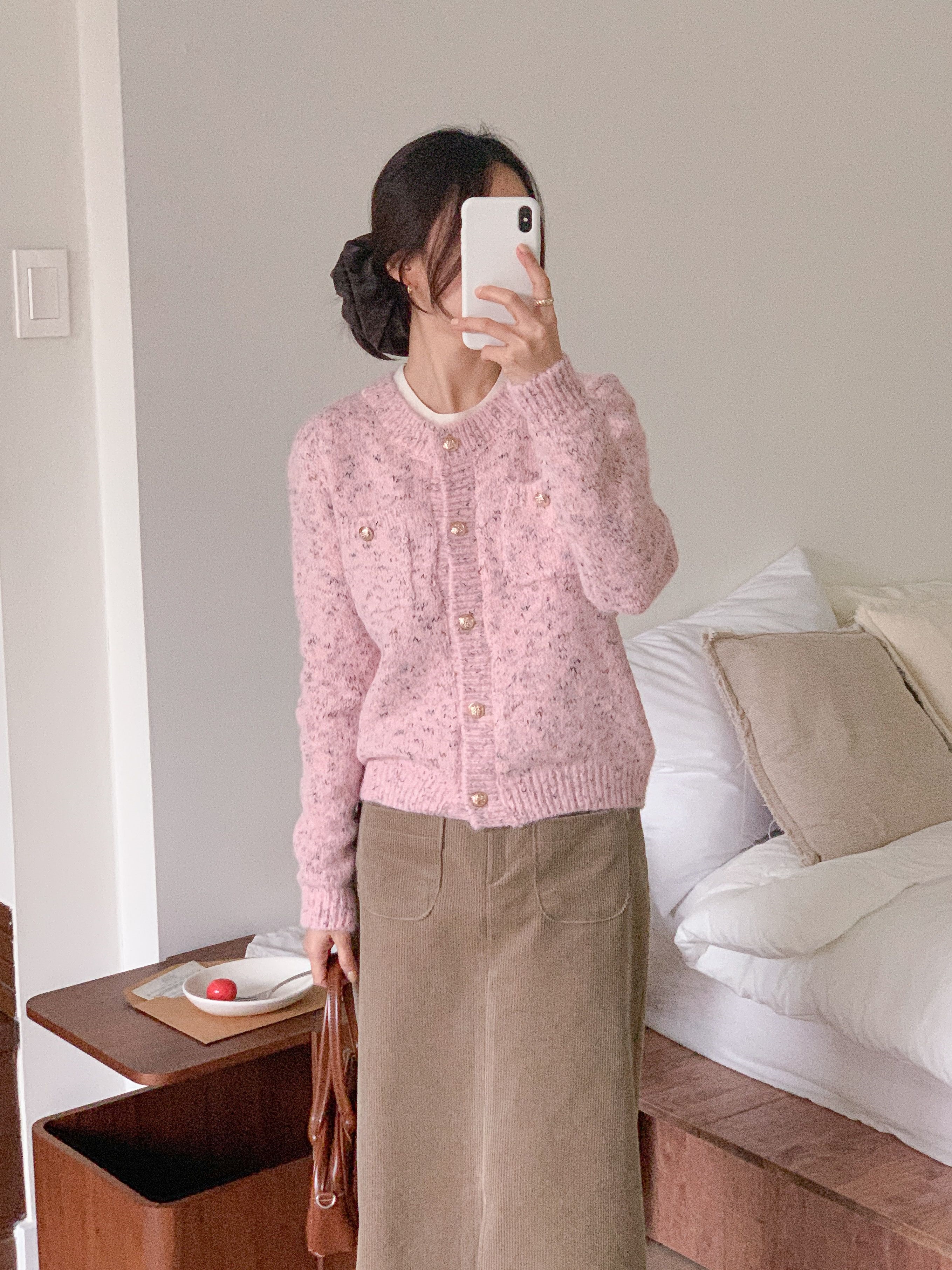 ボタンラウンドネック長袖カーディガン | 詳細画像6