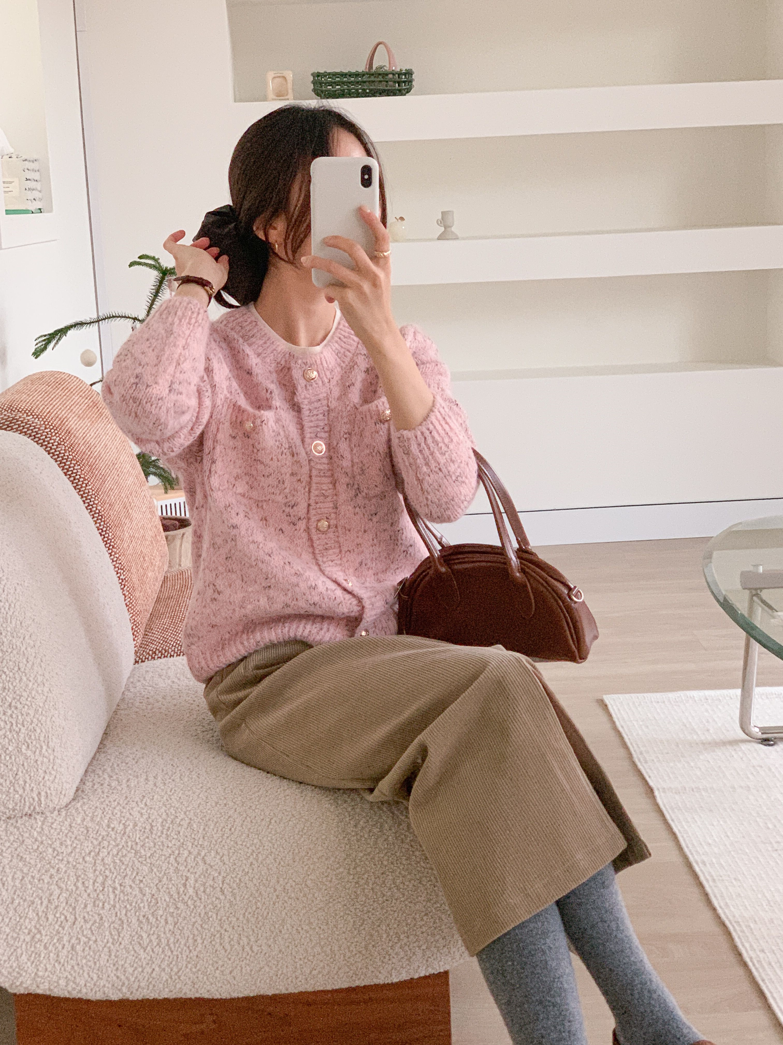 ボタンラウンドネック長袖カーディガン | 詳細画像11