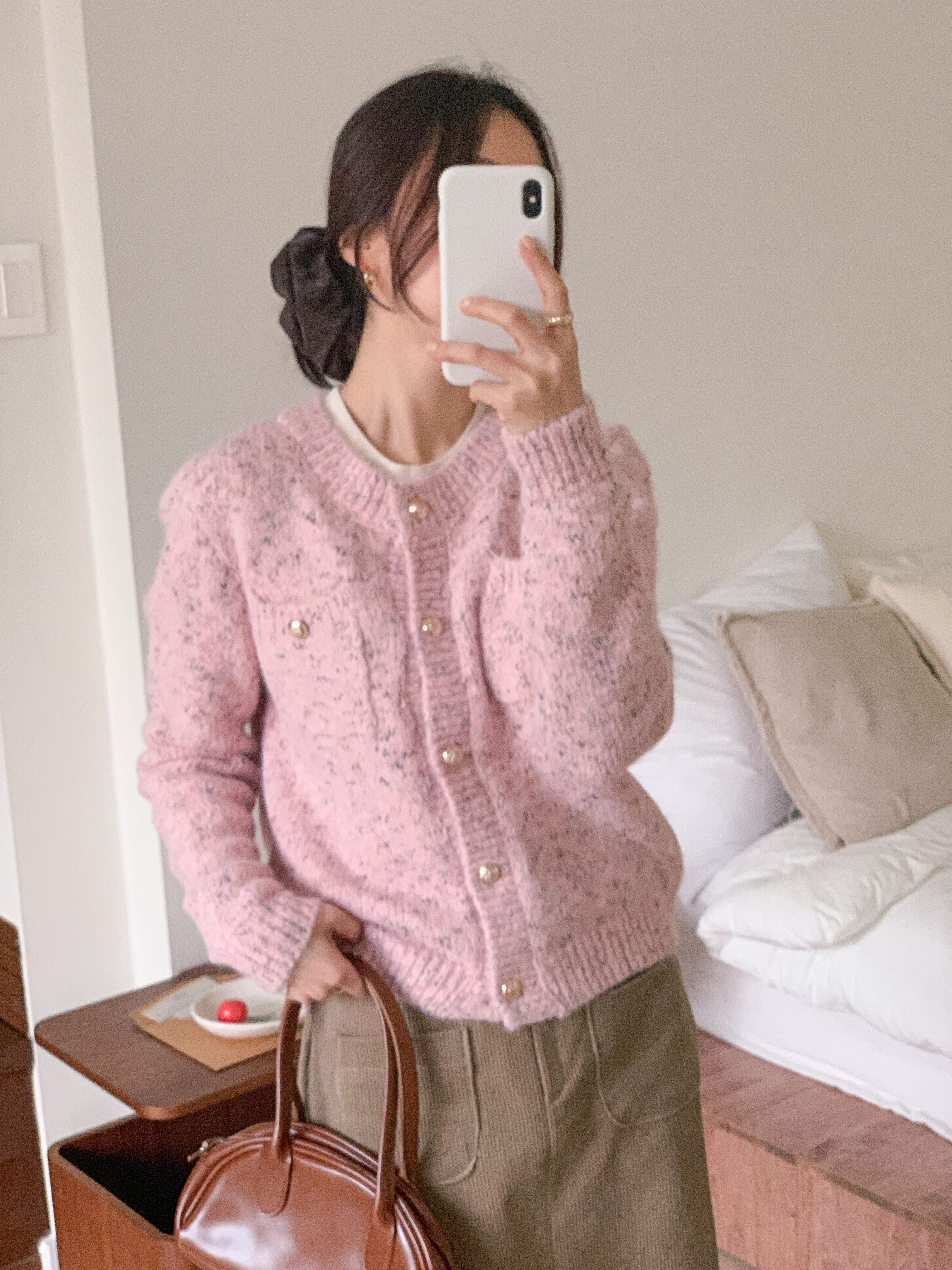 ボタンラウンドネック長袖カーディガン | 詳細画像17