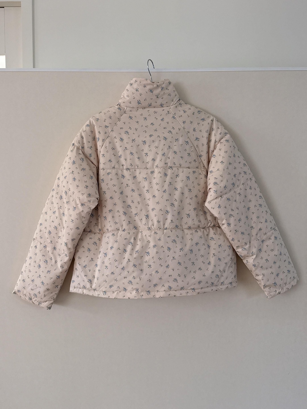 ジップアップハイネックポケット長袖小花柄ダウンジャケット | 詳細画像24