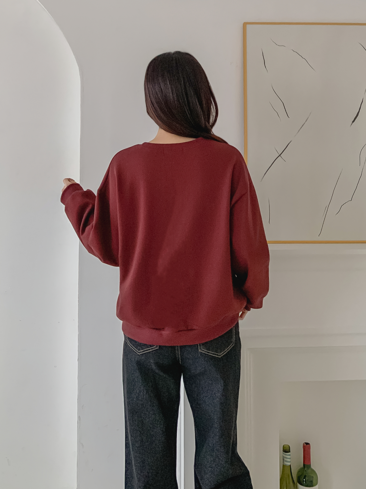 裏起毛ラウンドネック長袖刺繍スウェット | 詳細画像21