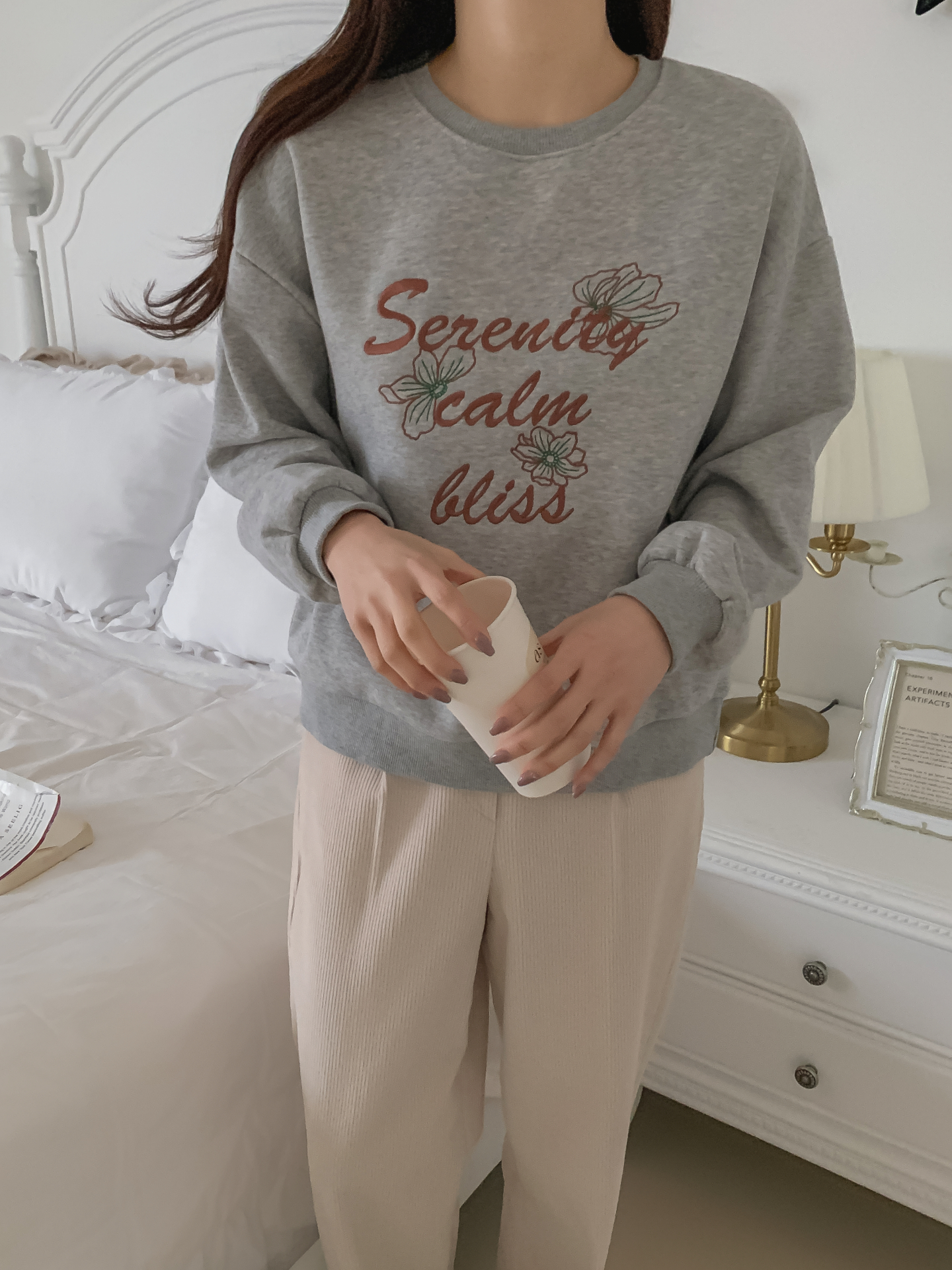 ラウンドネック長袖刺繍スウェット | 詳細画像6