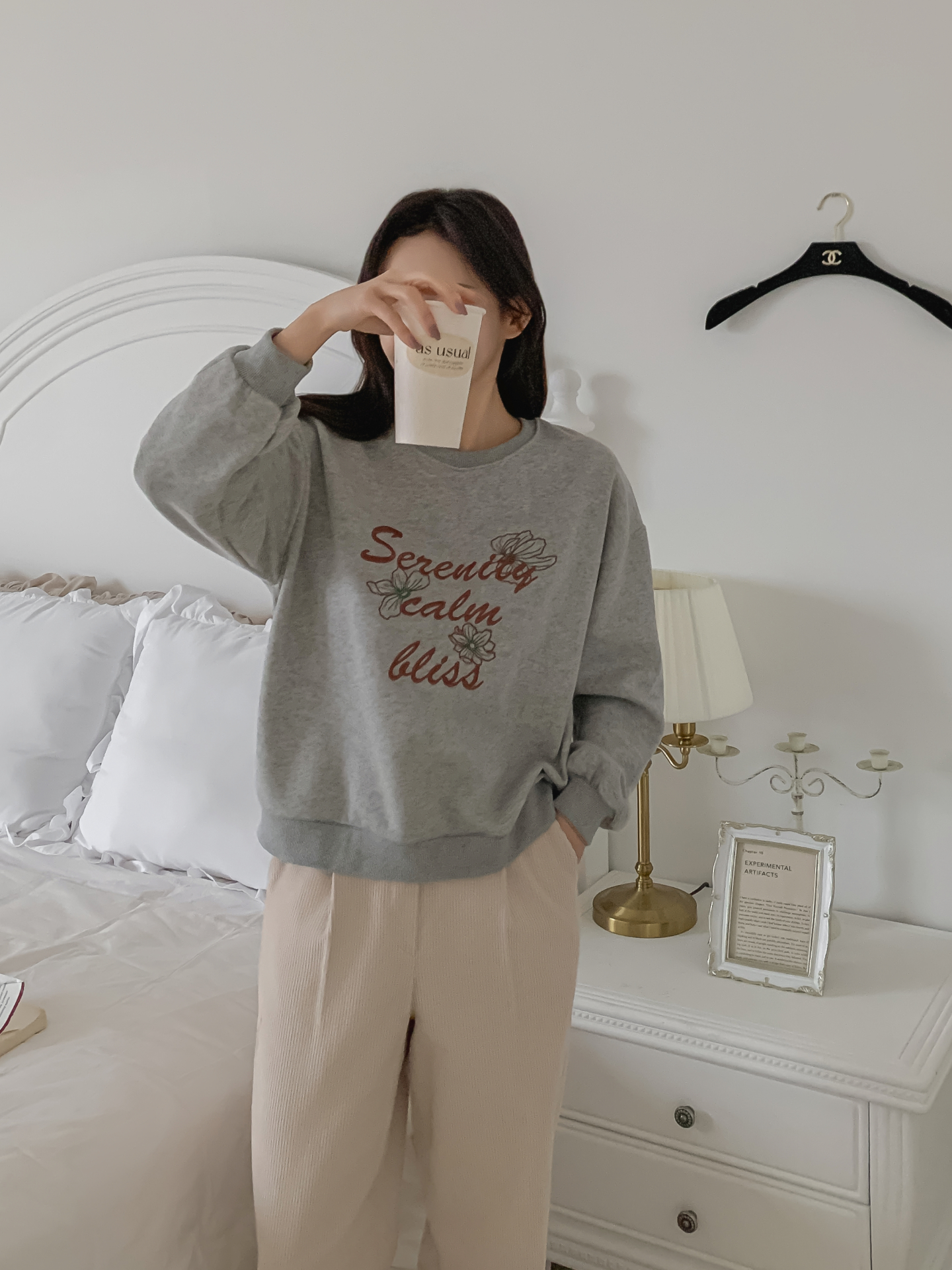 ラウンドネック長袖刺繍スウェット | 詳細画像7