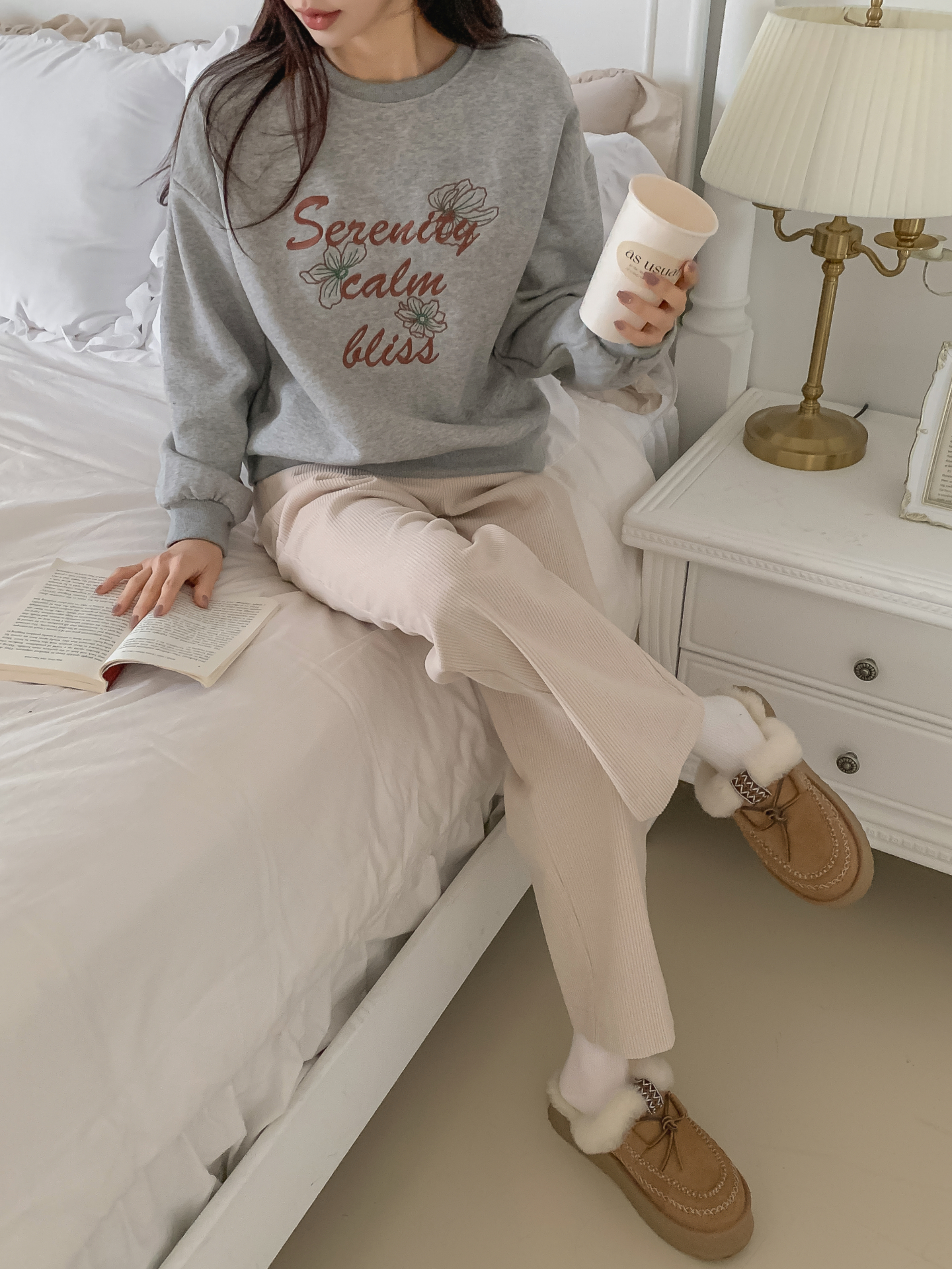 ラウンドネック長袖刺繍スウェット | 詳細画像8