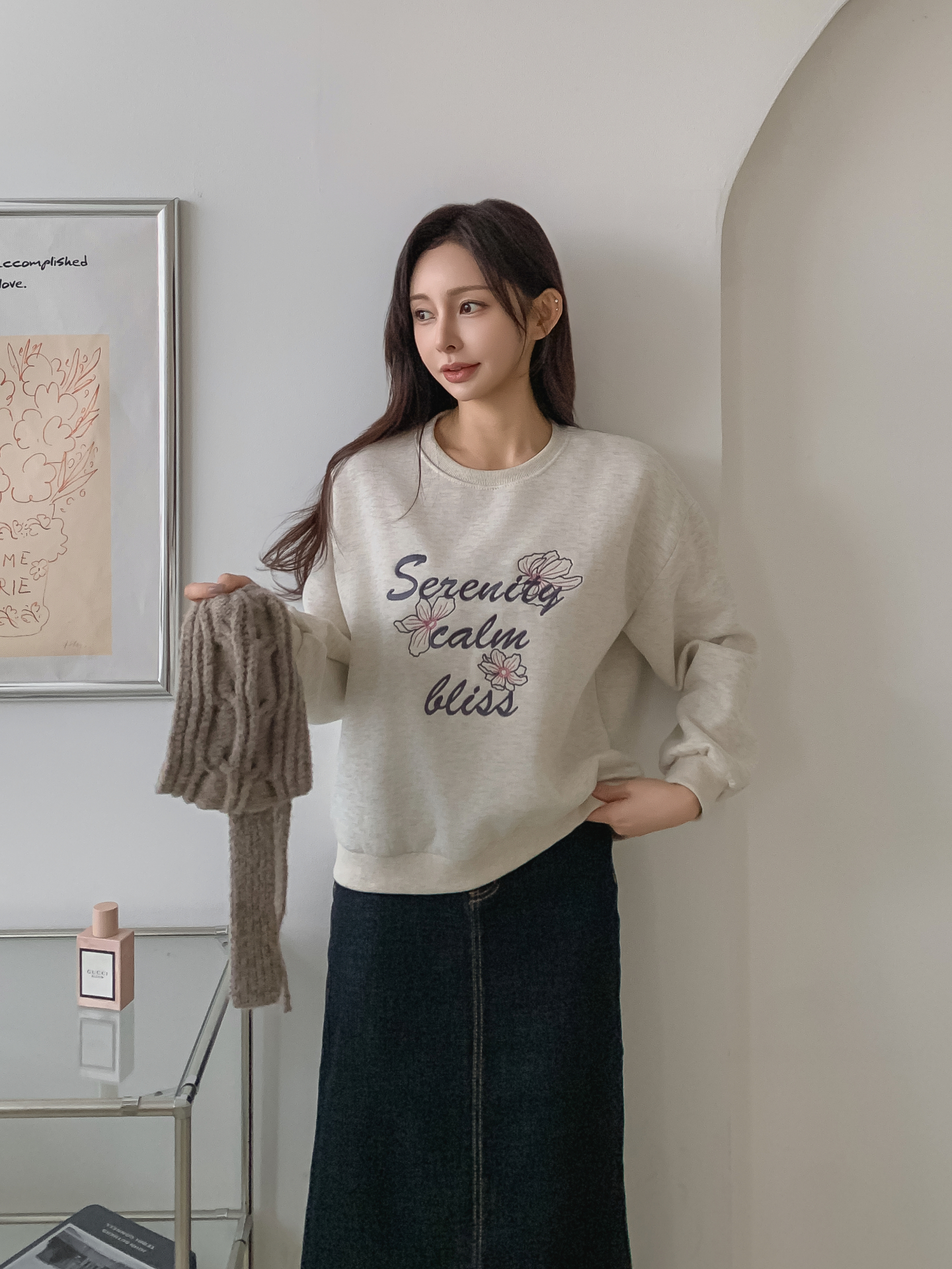 ラウンドネック長袖刺繍スウェット | 詳細画像21