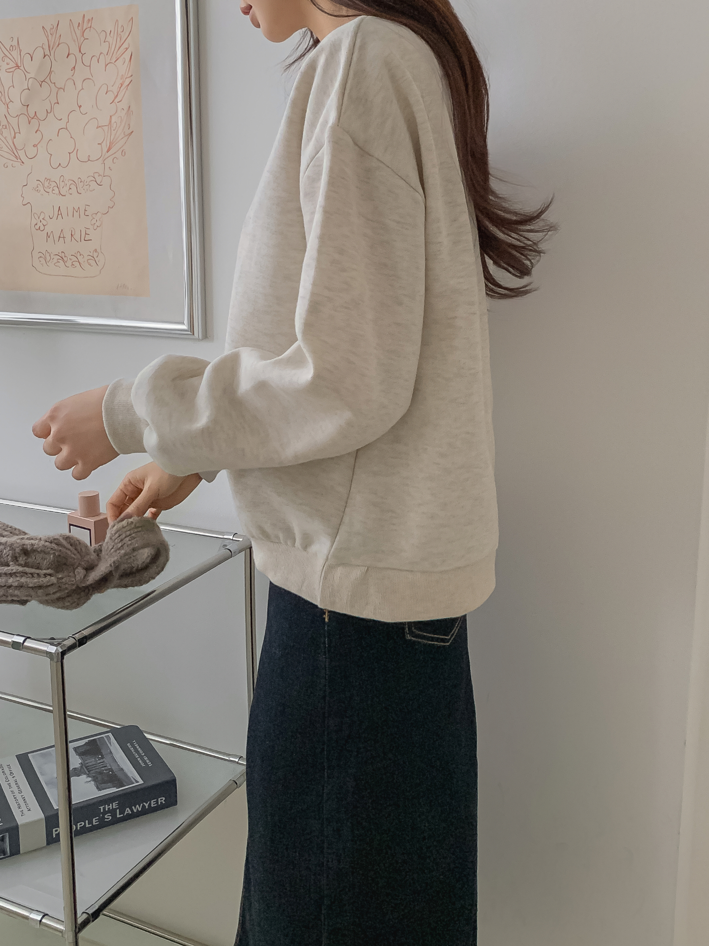 ラウンドネック長袖刺繍スウェット | 詳細画像22