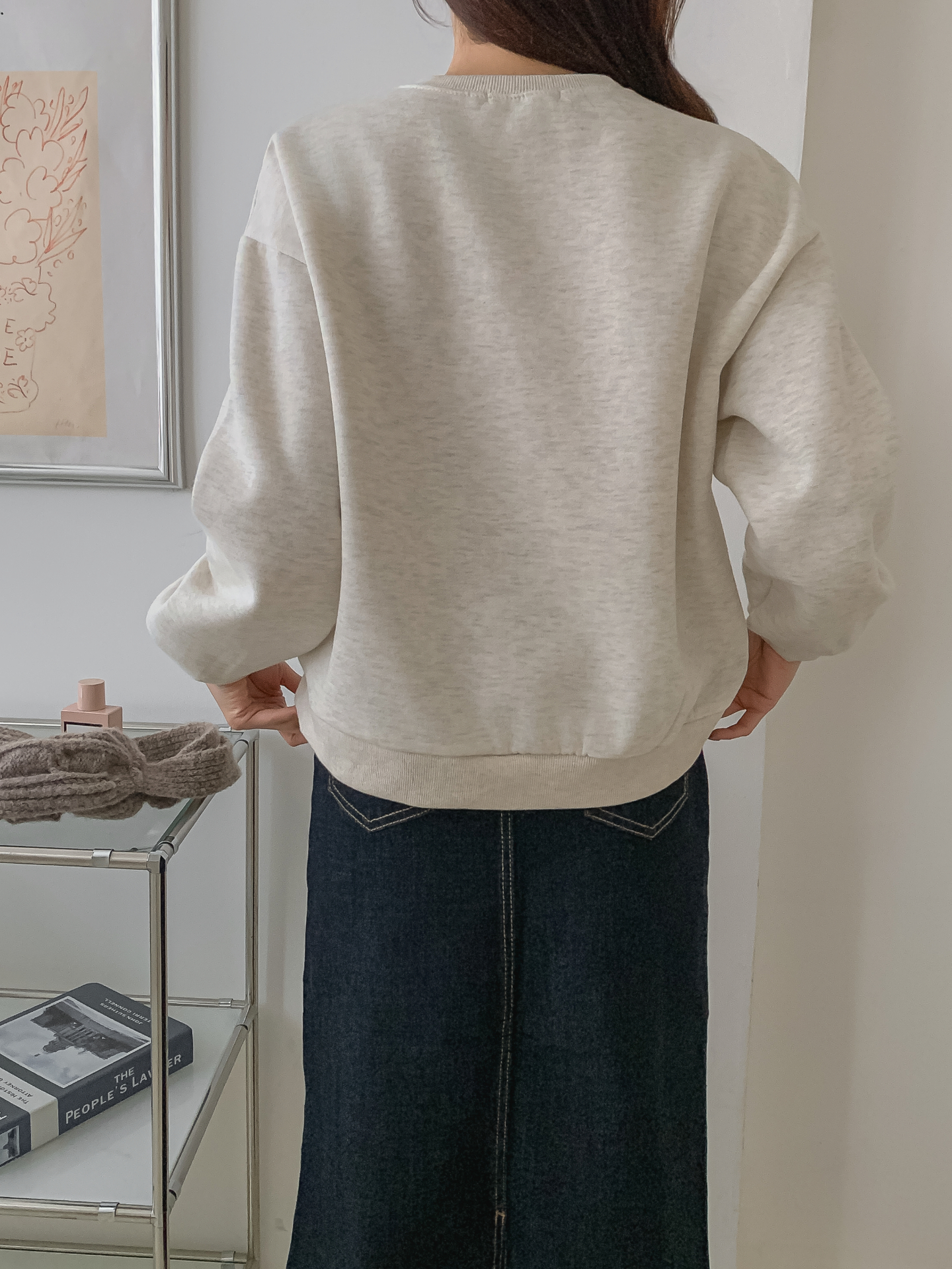 ラウンドネック長袖刺繍スウェット | 詳細画像23