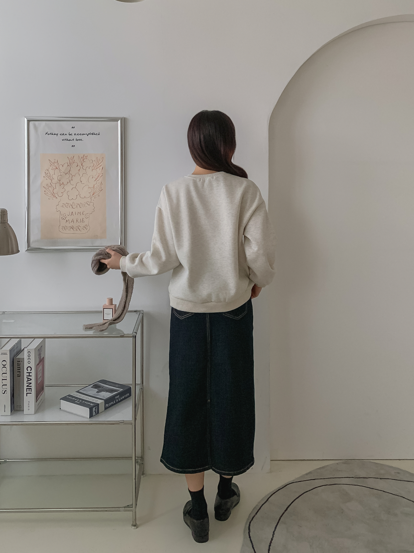 ラウンドネック長袖刺繍スウェット | 詳細画像24