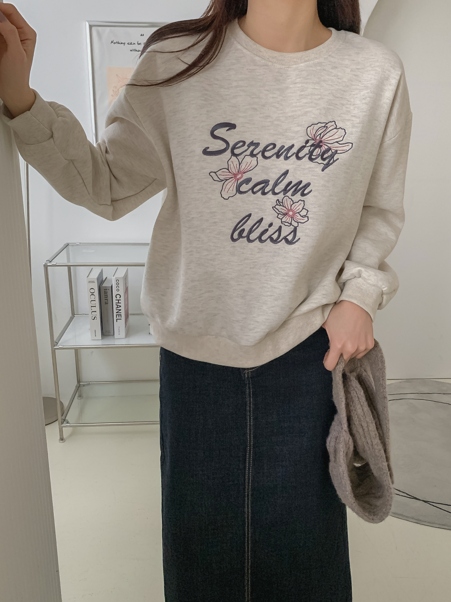 ラウンドネック長袖刺繍スウェット | 詳細画像27