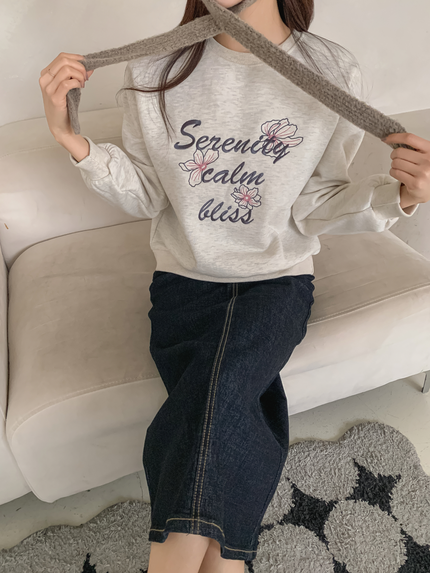 ラウンドネック長袖刺繍スウェット | 詳細画像28