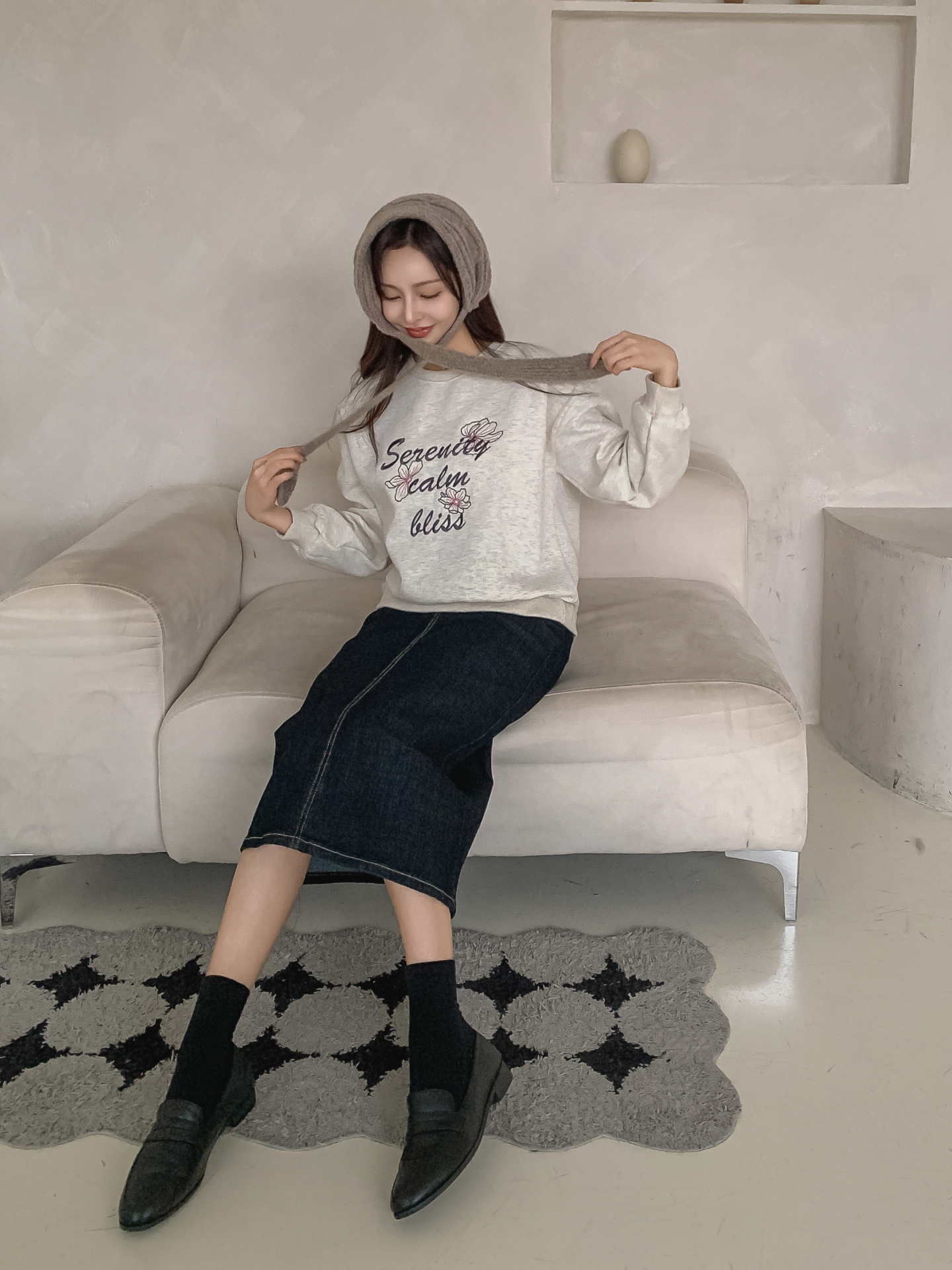 ラウンドネック長袖刺繍スウェット | 詳細画像29