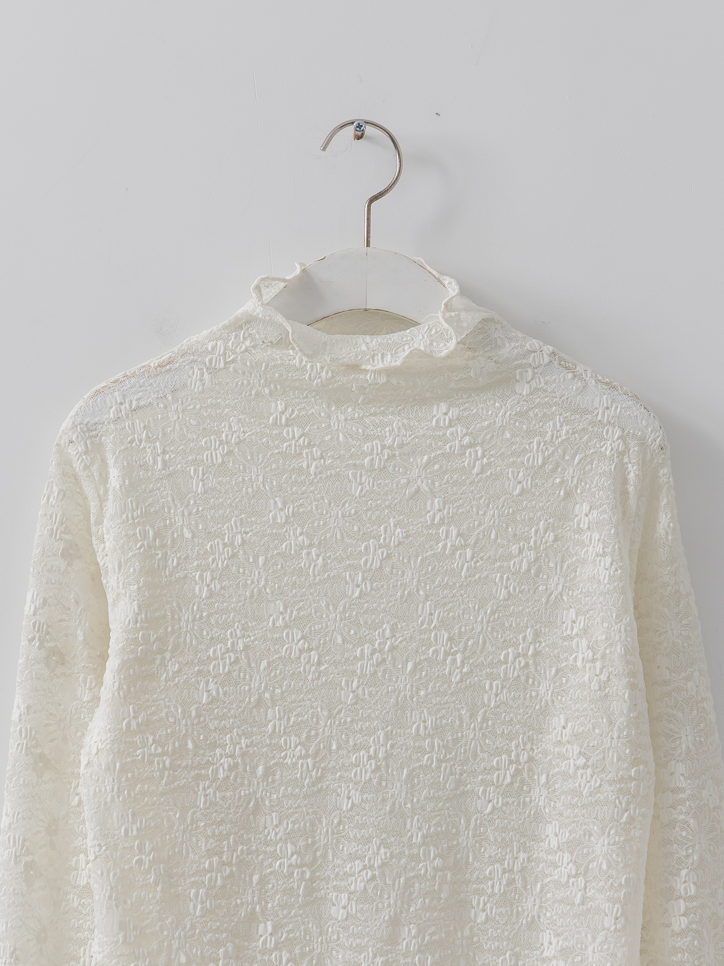 シースルースリム長袖レースTシャツ | 詳細画像3