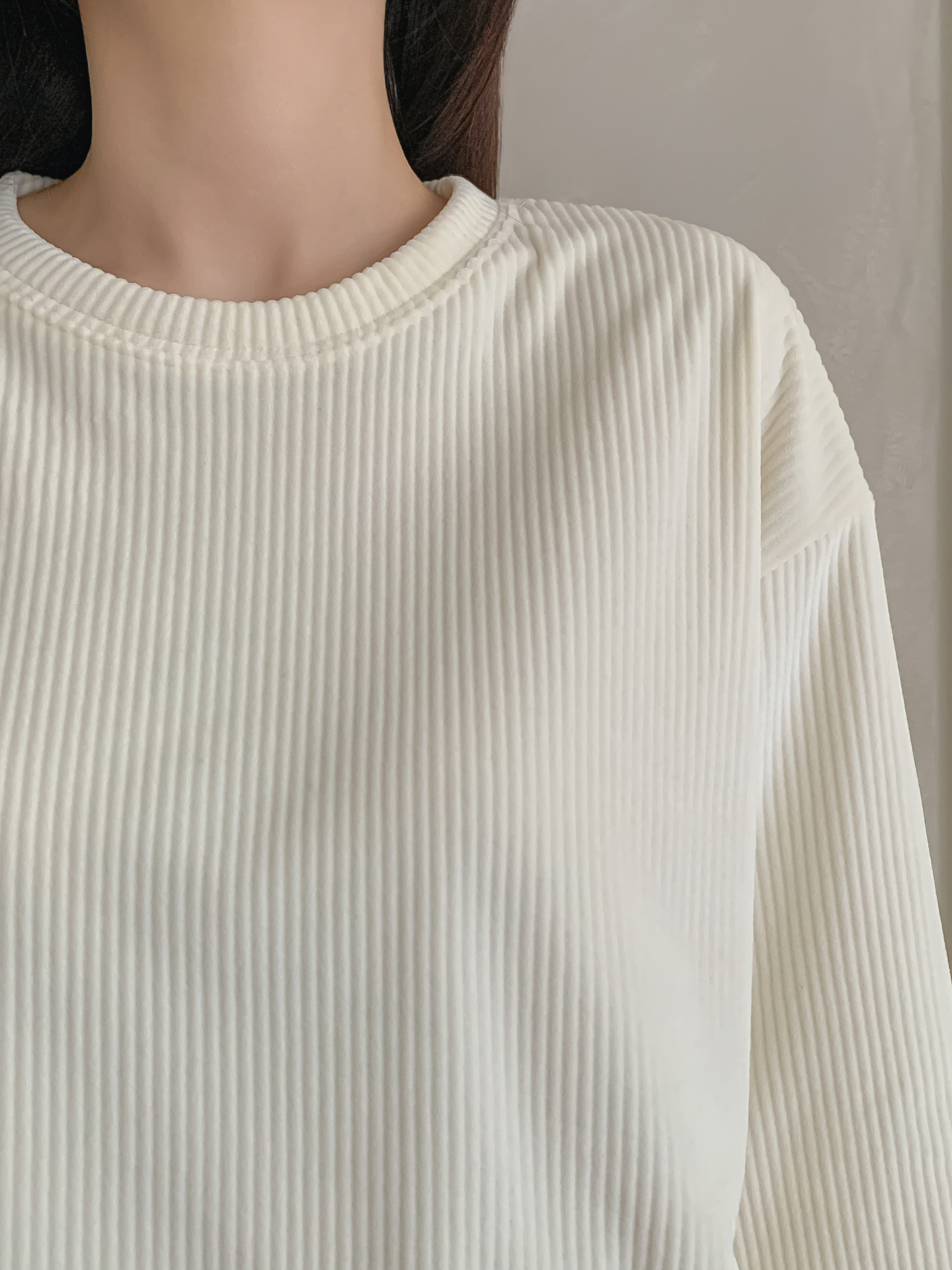 ベロアラウンドネックルーズ長袖スウェット | 詳細画像18